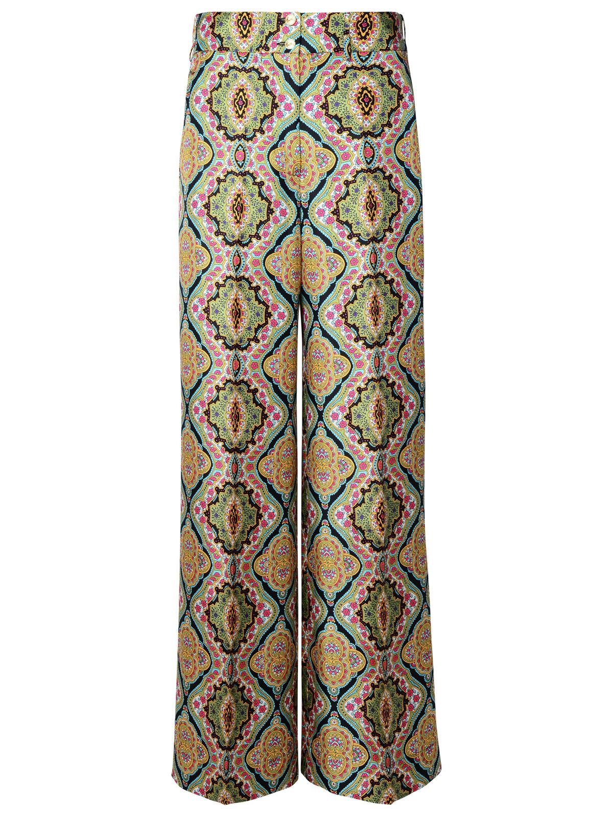 Etro Multi Silk Trousers Women ETRO