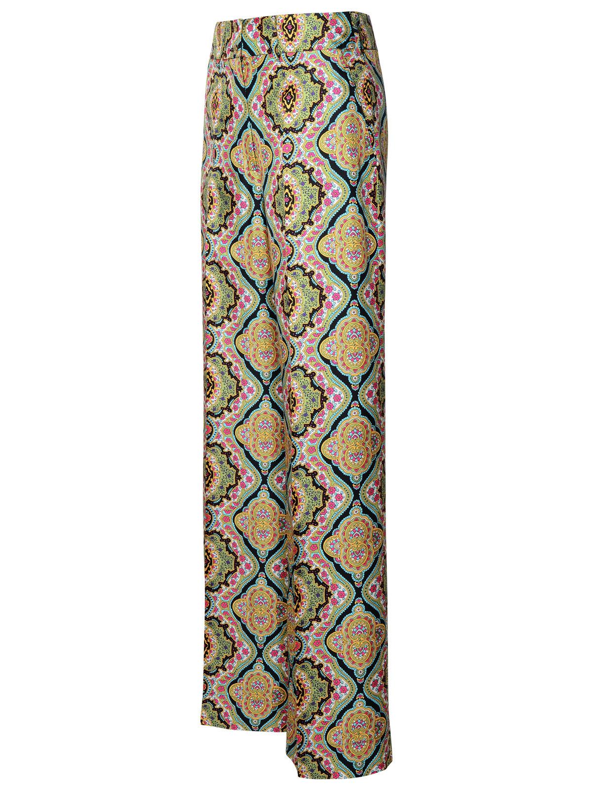Etro Multi Silk Trousers Women ETRO