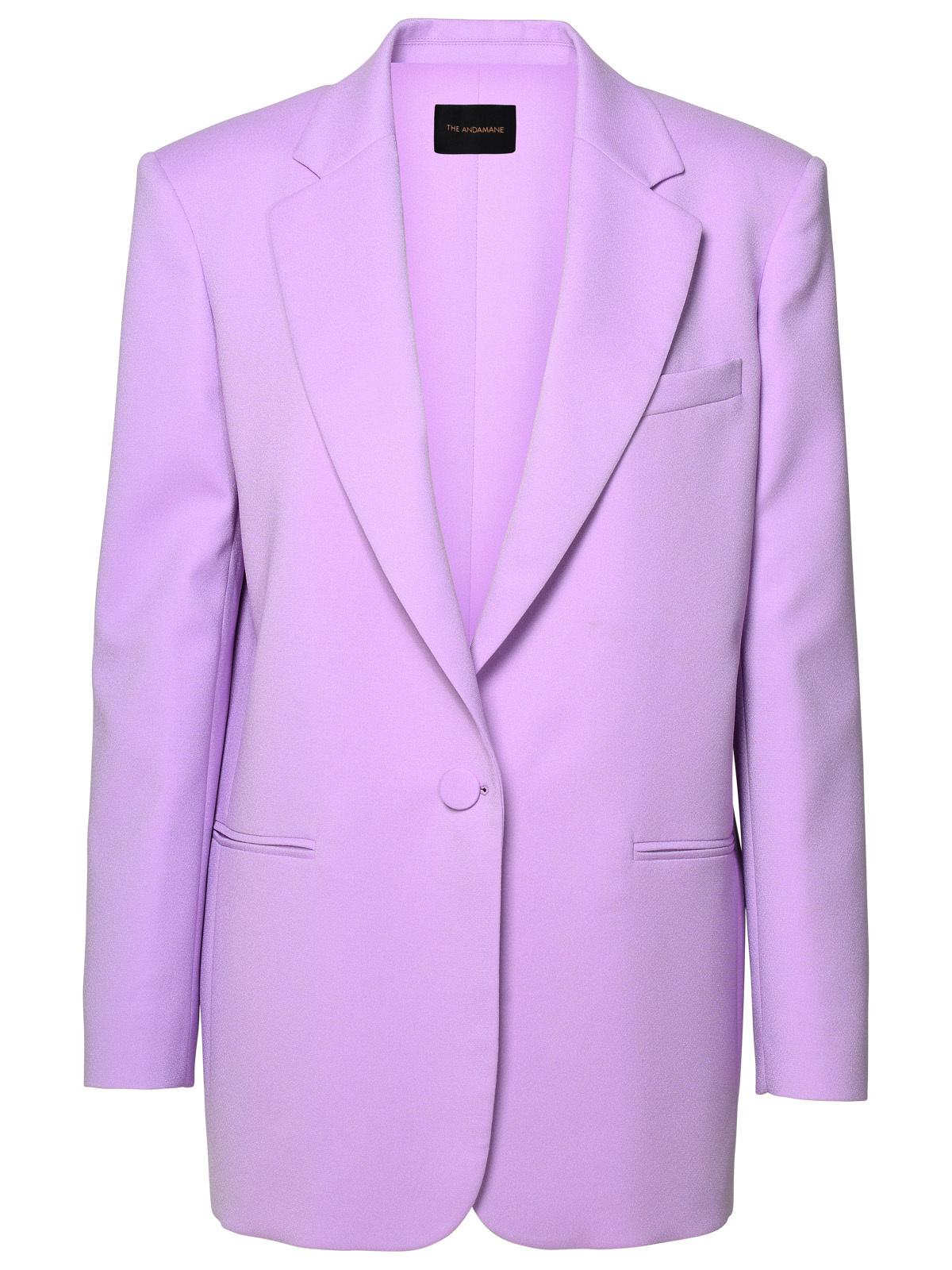 The Andamane Lilac Polyester Blazer Women THE ANDAMANE