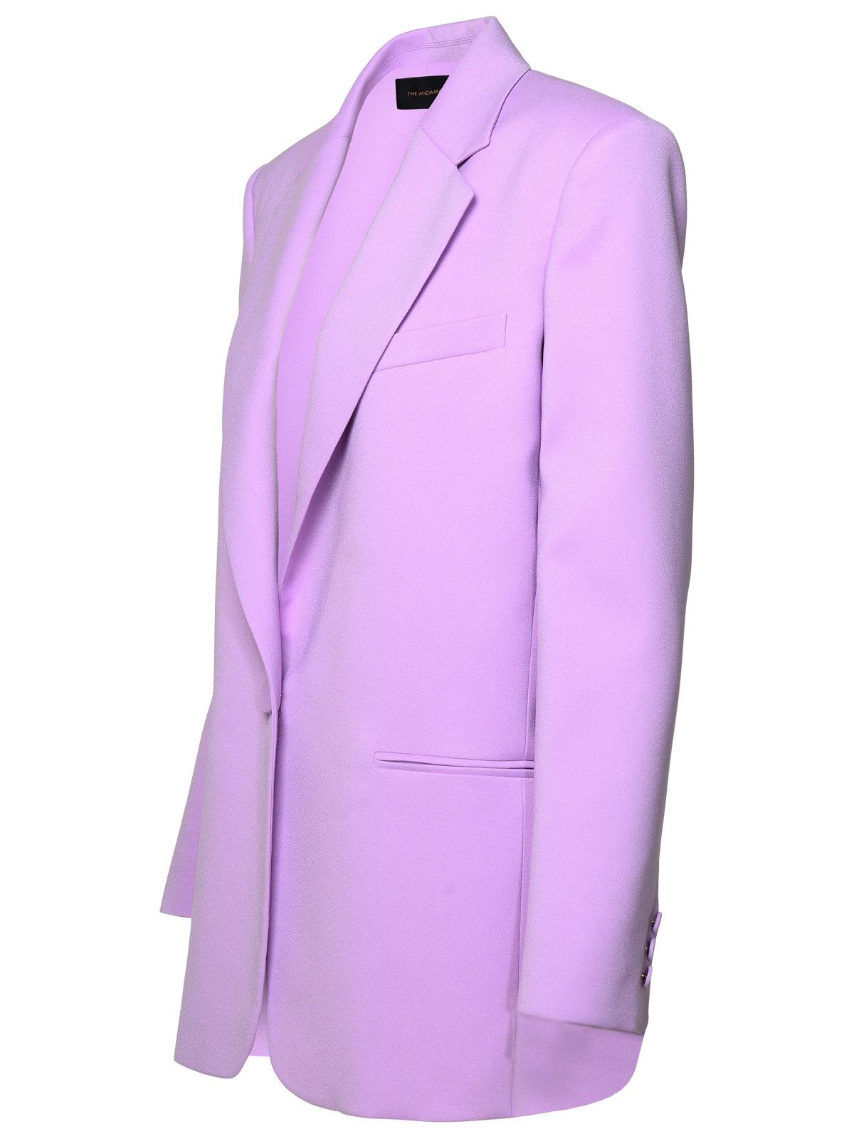 The Andamane Lilac Polyester Blazer Women THE ANDAMANE