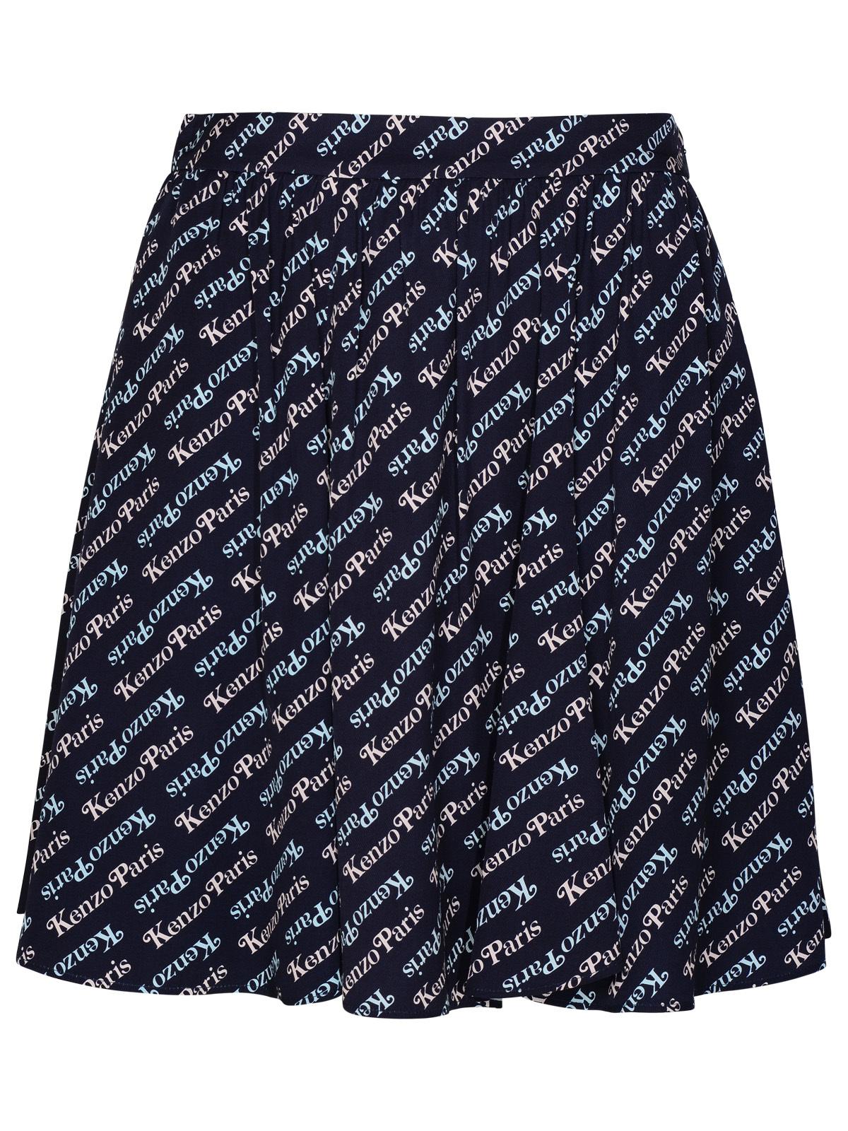 Kenzo 'Verdy By Kenzo' Blue Viscose Miniskirt Women KENZO
