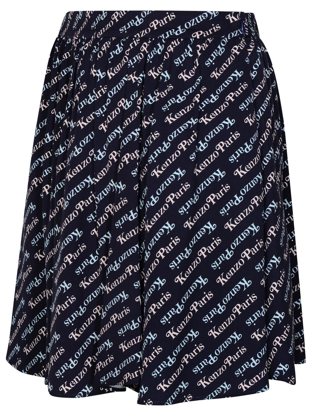 Kenzo 'Verdy By Kenzo' Blue Viscose Miniskirt Women KENZO