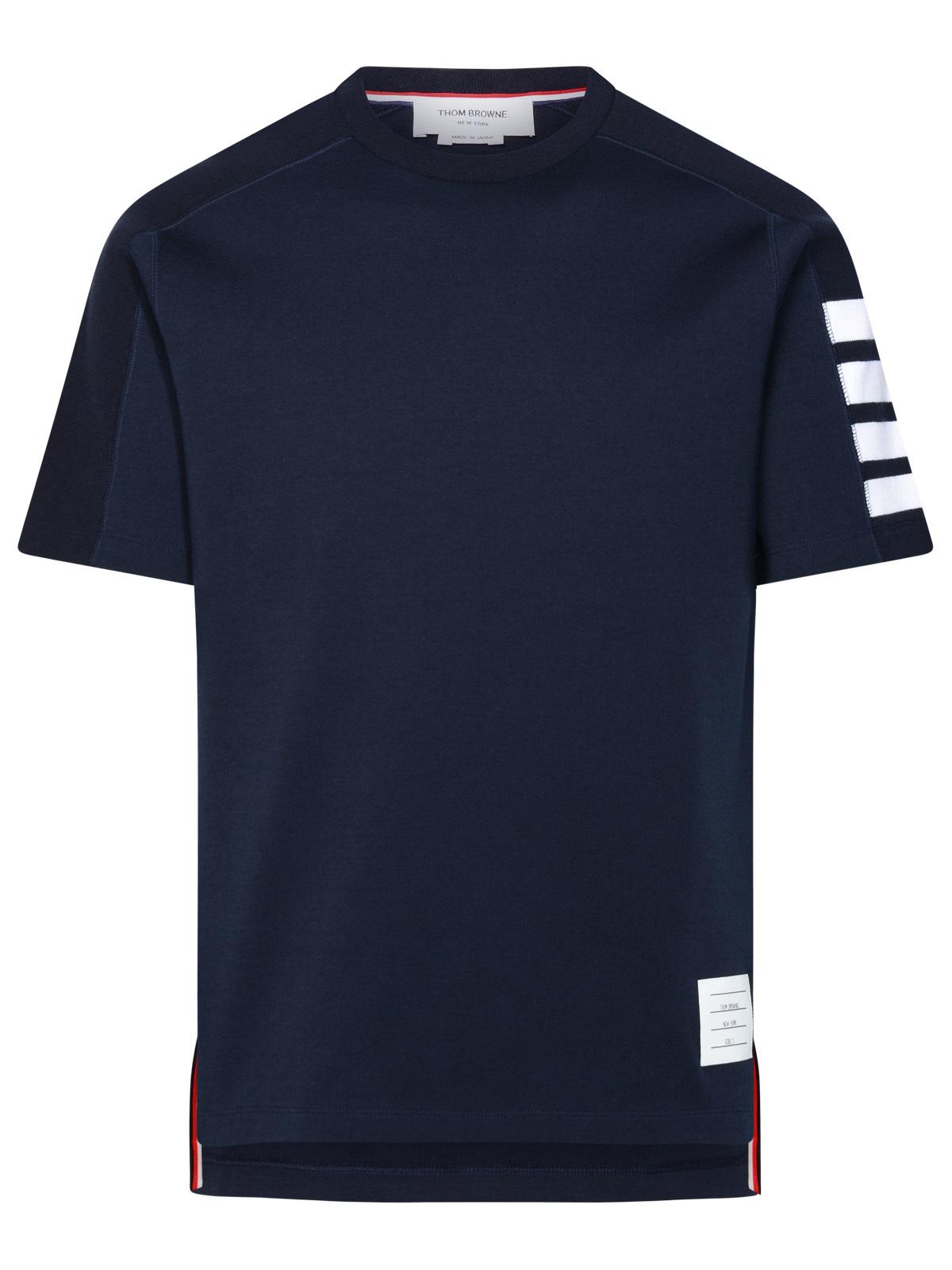 Thom Browne Navy Cotton T-Shirt Men THOM BROWNE