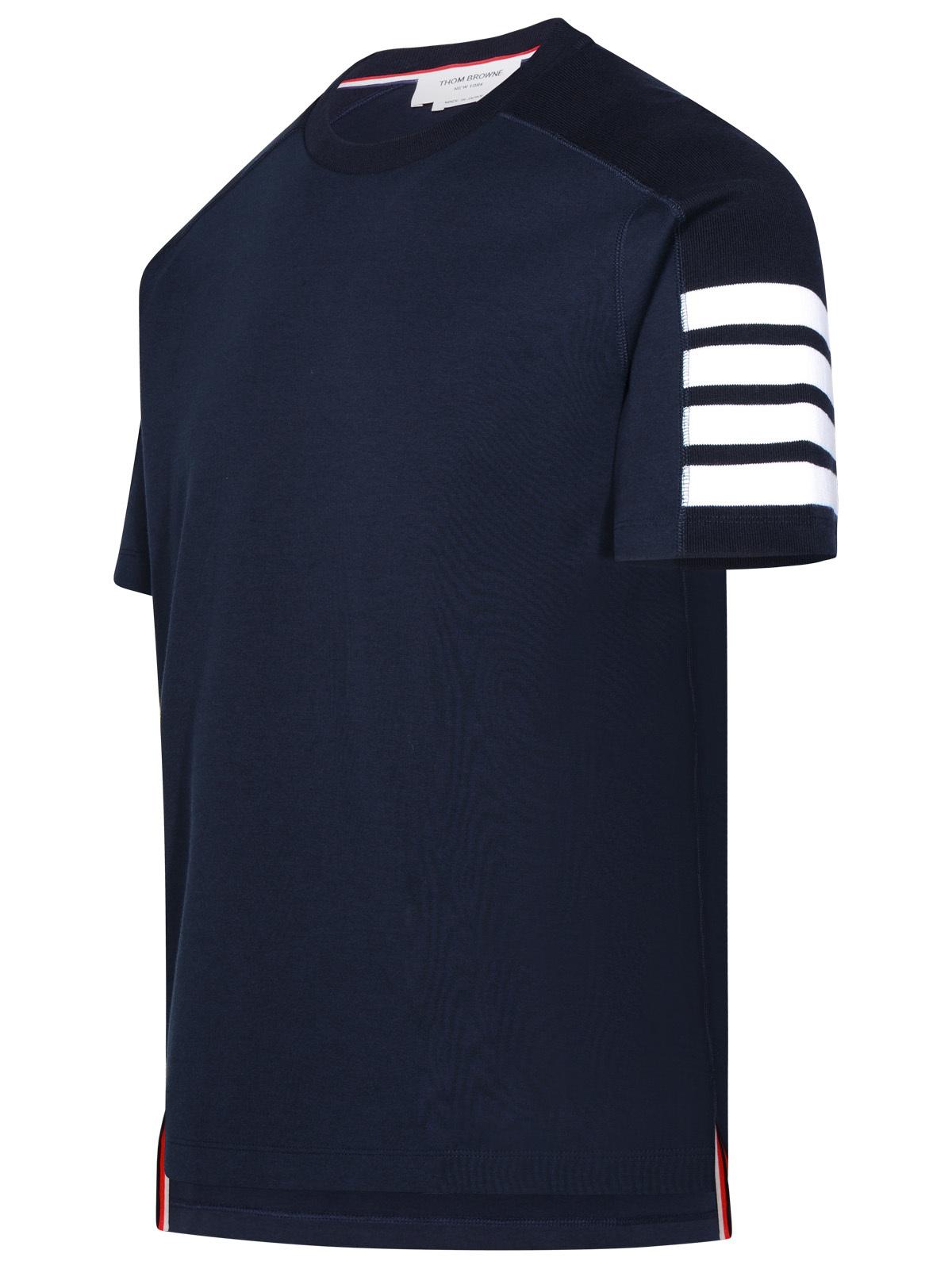 Thom Browne Navy Cotton T-Shirt Men THOM BROWNE