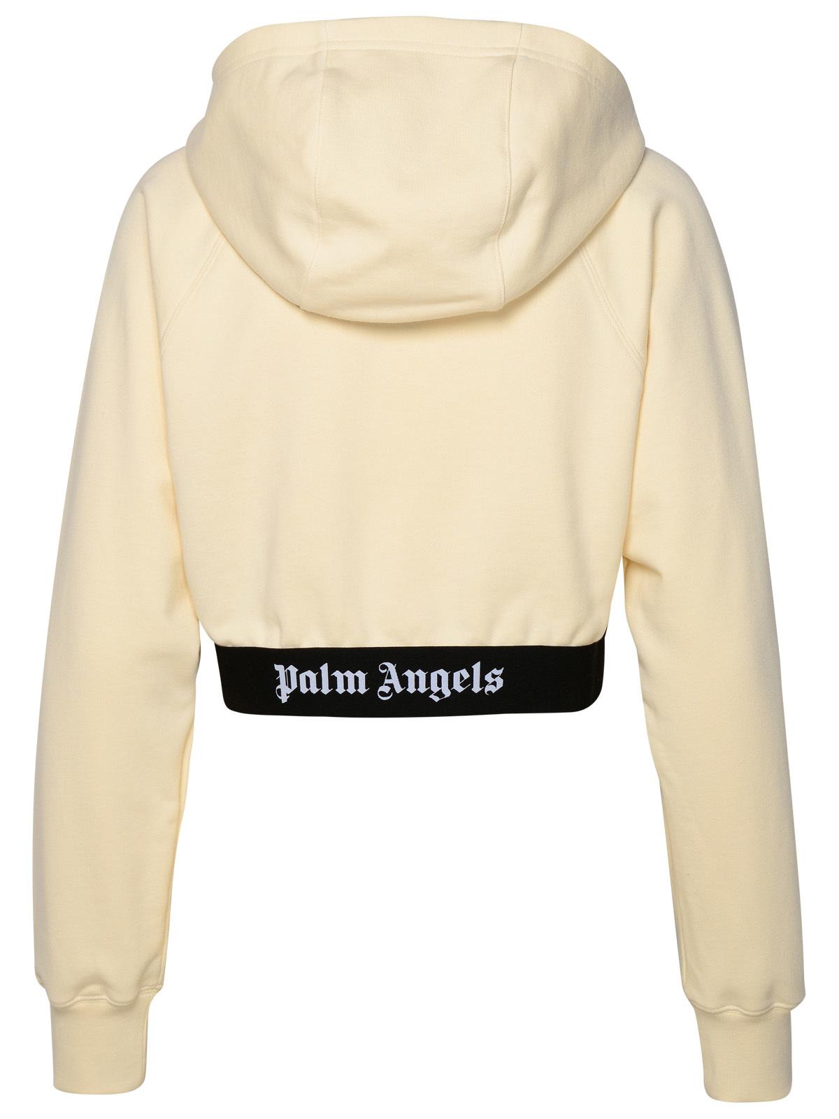 Palm Angels Ivory Cotton Sweatshirt Woman