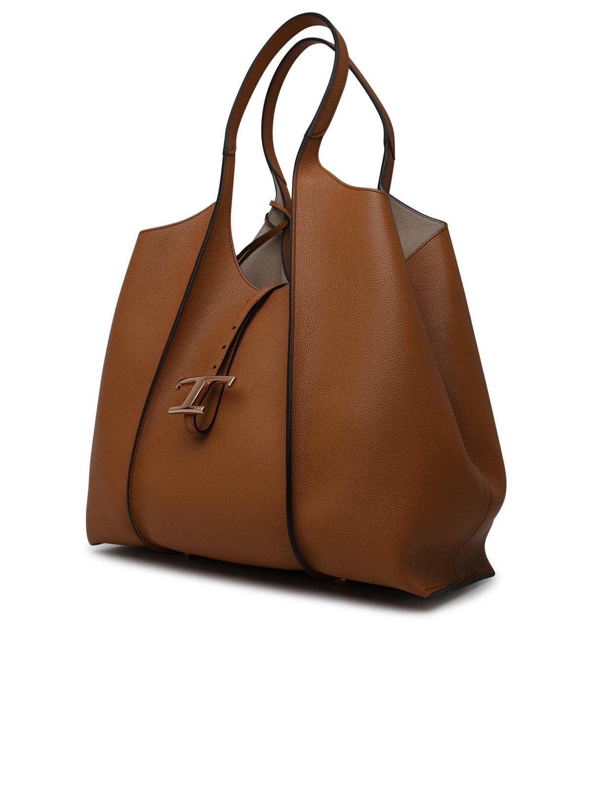 Tod's 'Timeless' Brown Leather Shopping Bag Women TOD'S