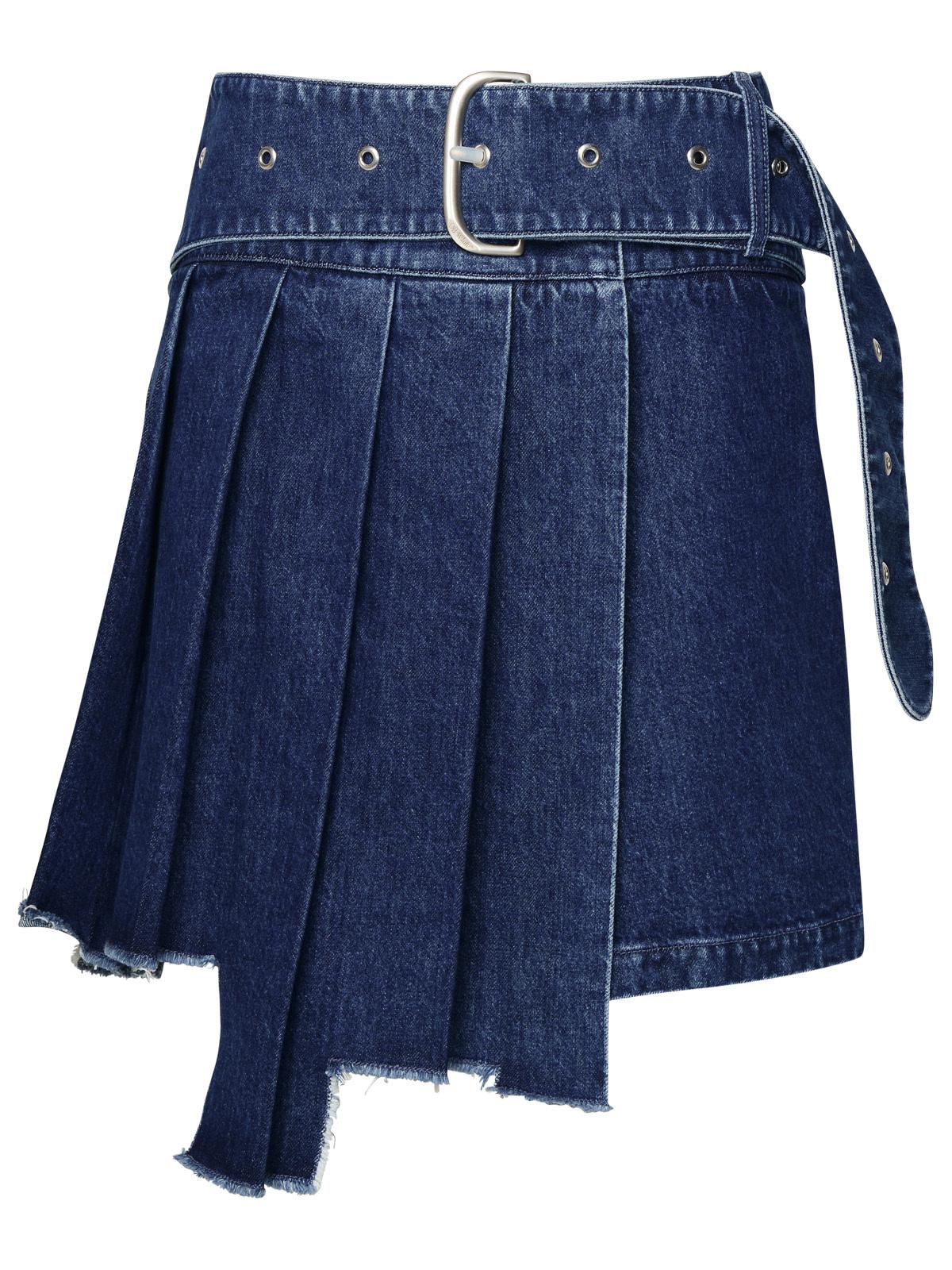 Off-White Blue Demin Skirt Women OFF-WHITE