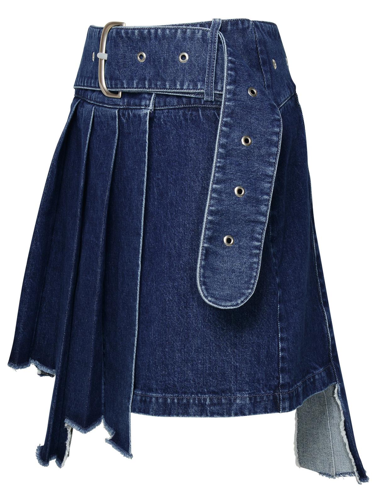 Off-White Blue Demin Skirt Women OFF-WHITE