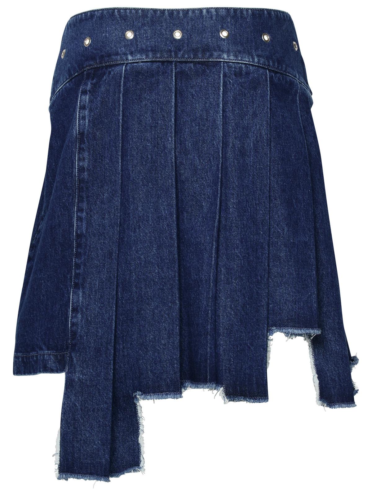 Off-White Blue Demin Skirt Women OFF-WHITE