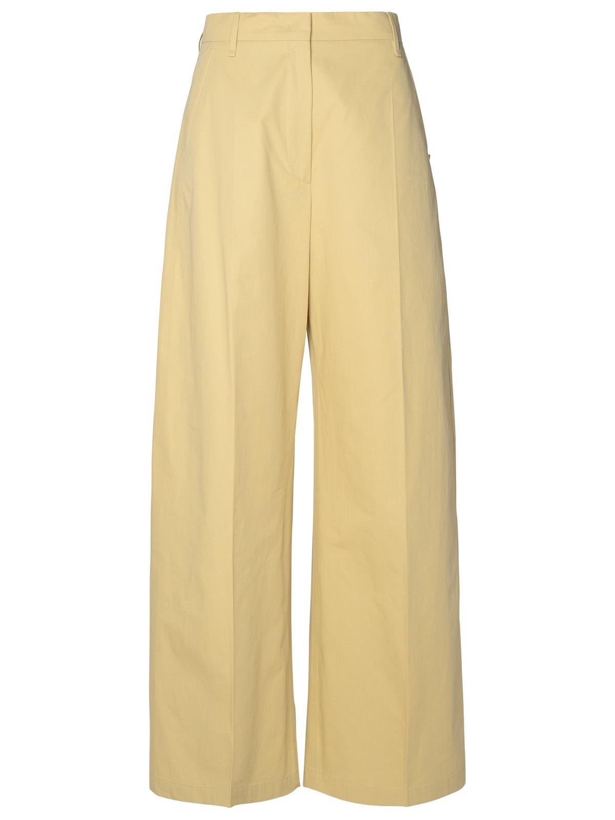 Sportmax 'Gebe' Beige Cotton Pants Women SPORTMAX