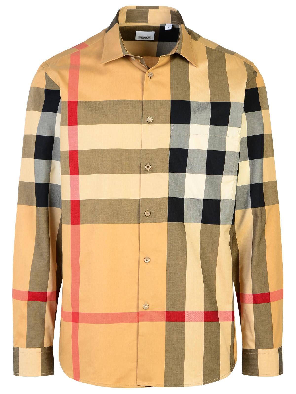 Burberry 'Summerton' Beige Cotton Shirt Men BURBERRY