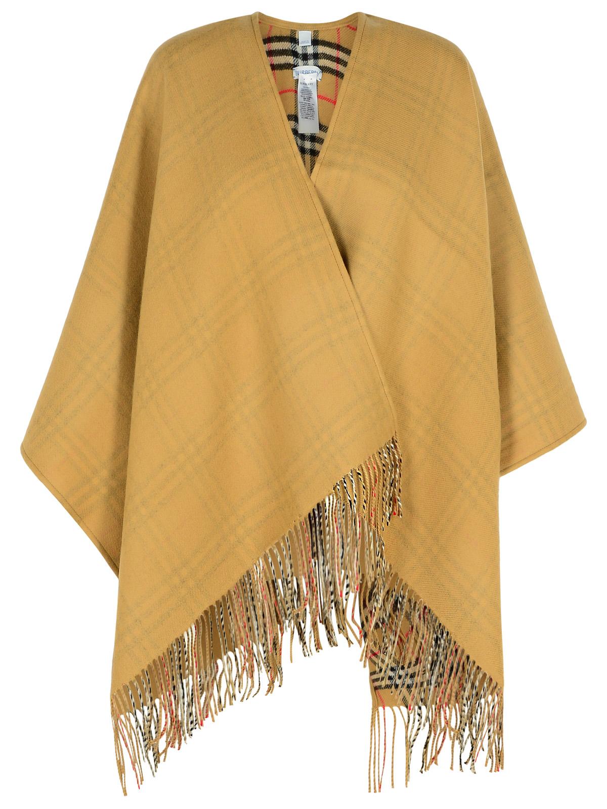 Burberry Reversible 'Check' Beige Wool Cape Women BURBERRY