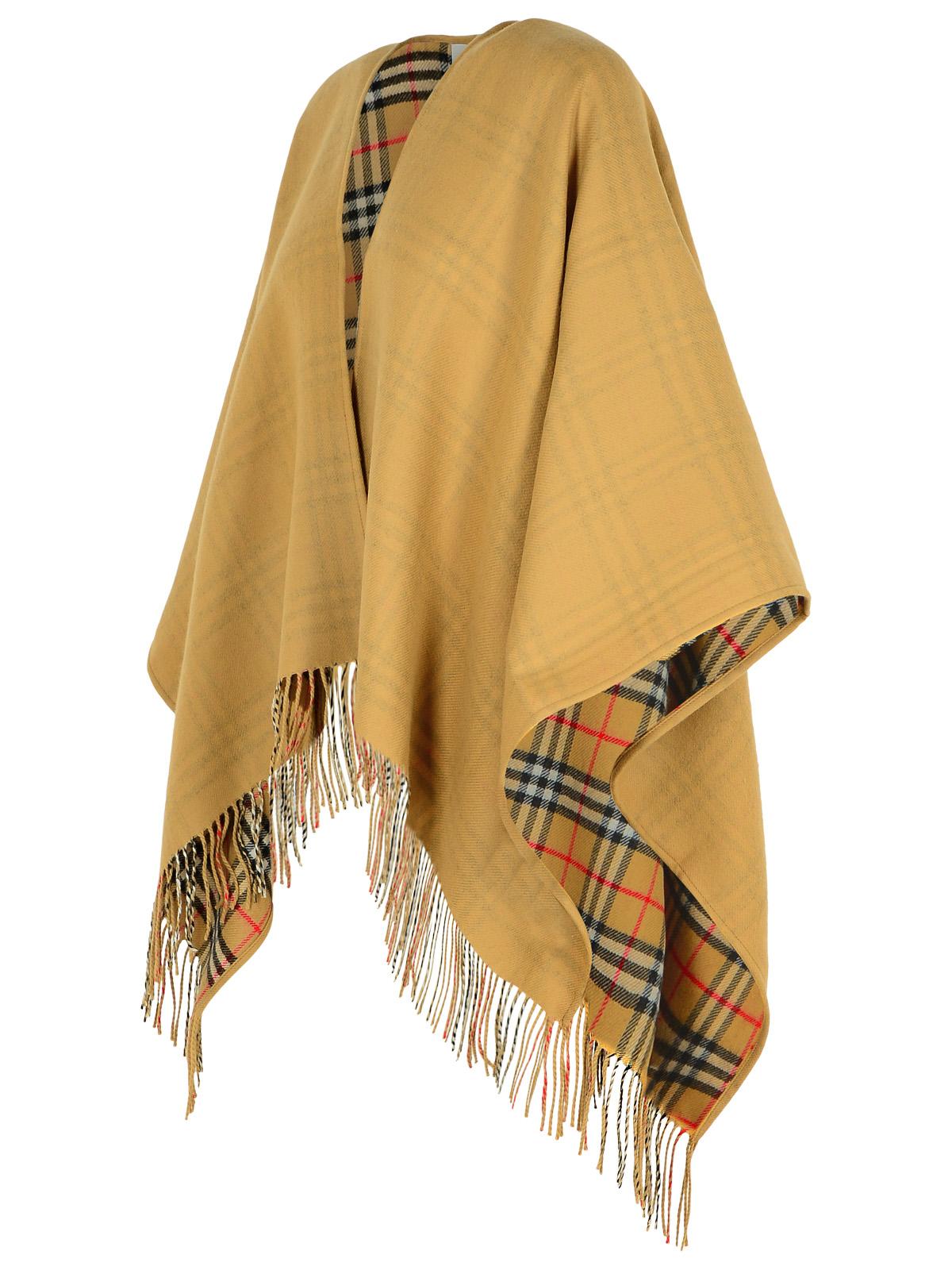 Burberry Reversible 'Check' Beige Wool Cape Women BURBERRY