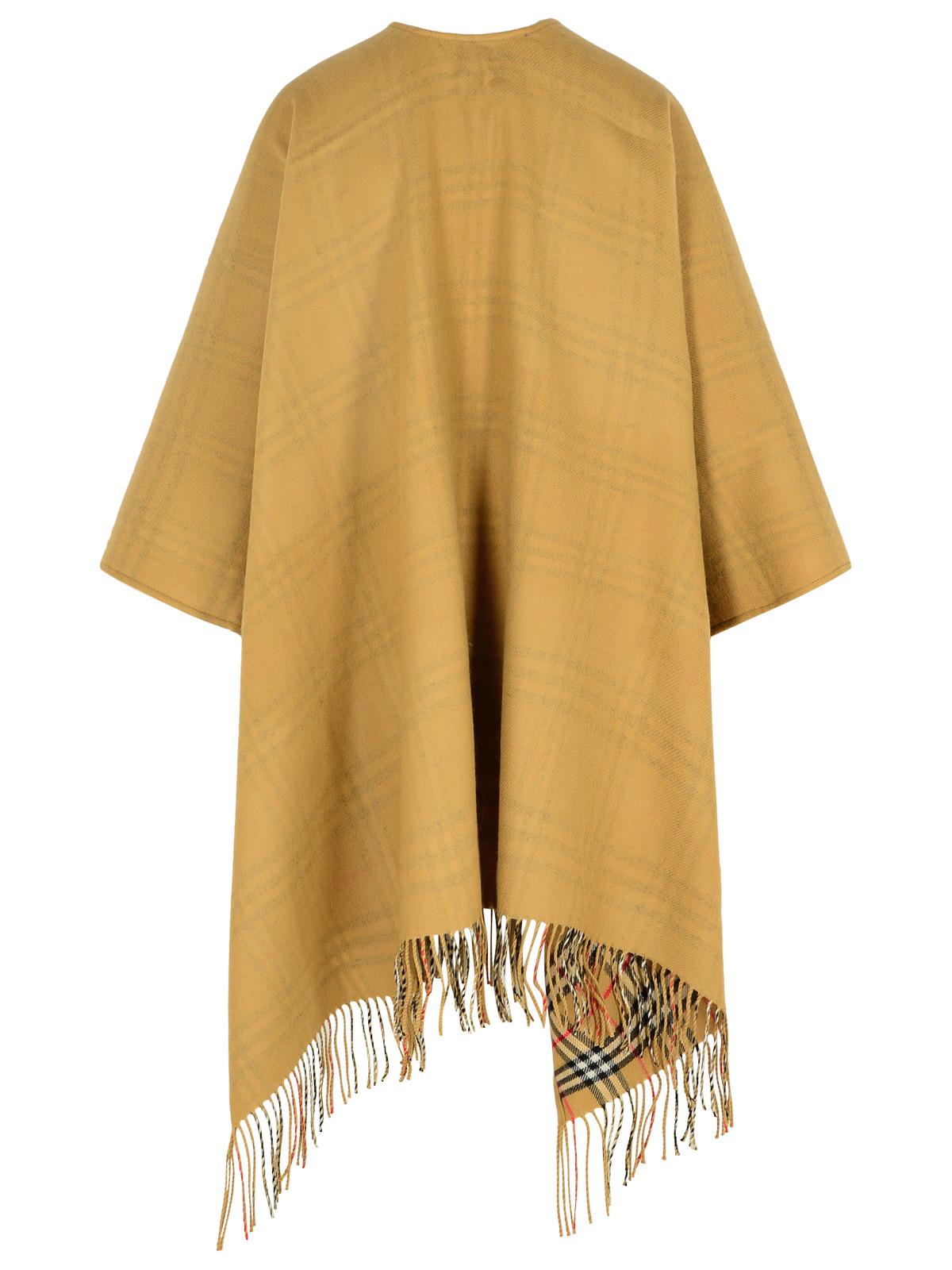 Burberry Reversible 'Check' Beige Wool Cape Women BURBERRY