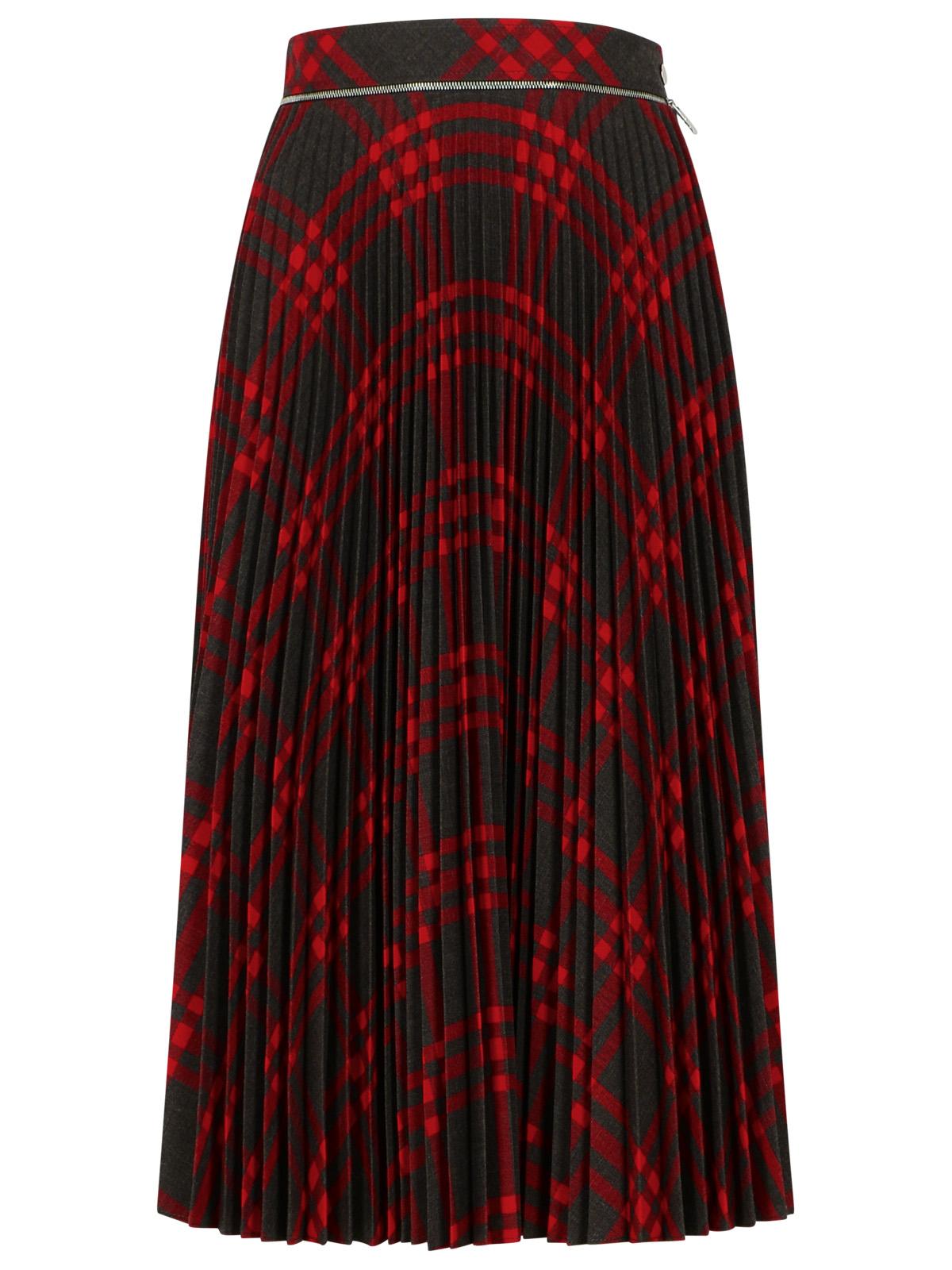 Burberry 'Check' Long Wool Blend Skirt Women BURBERRY
