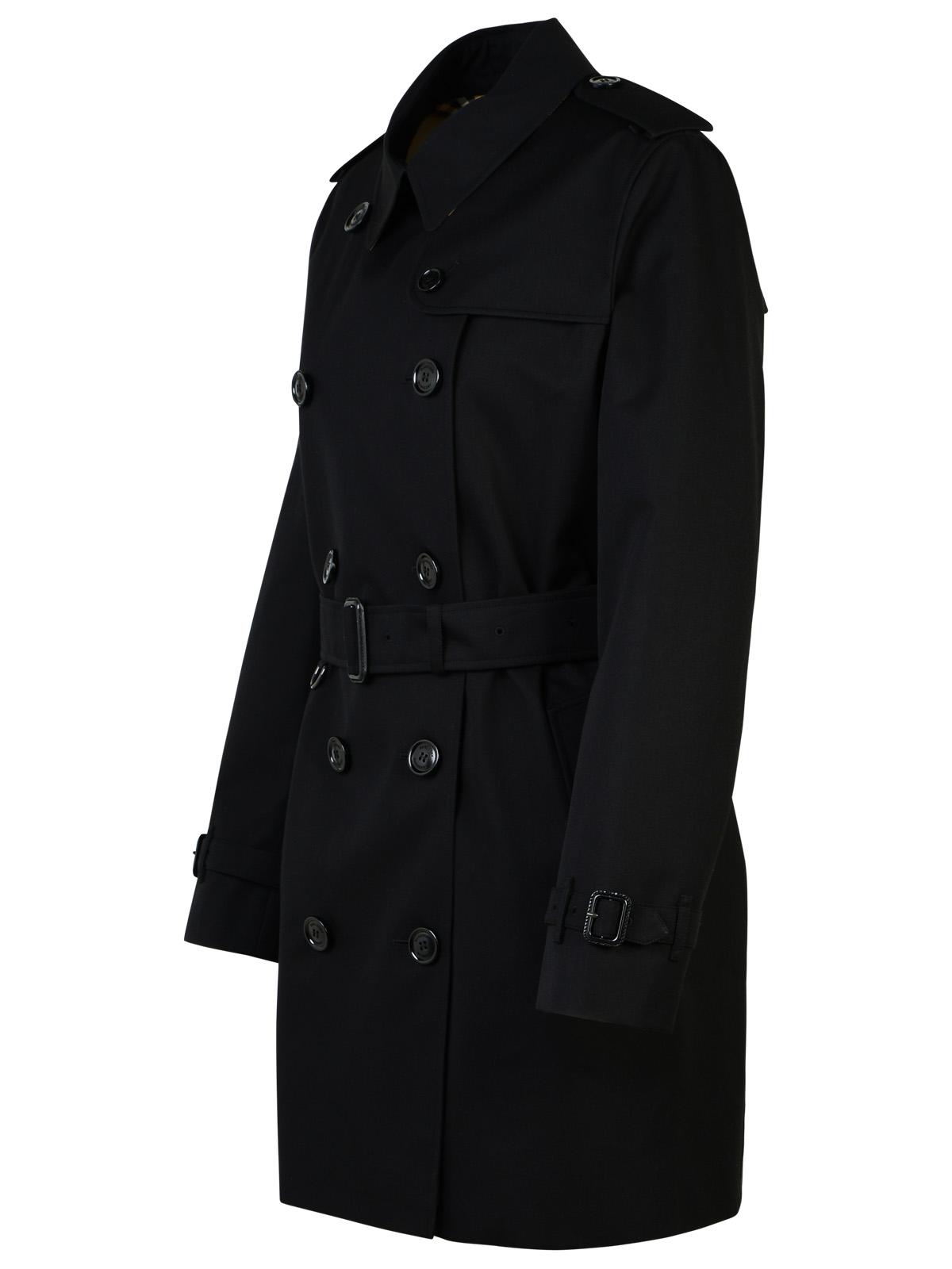 Burberry 'Kensington' Black Polyester Trench Coat Women BURBERRY