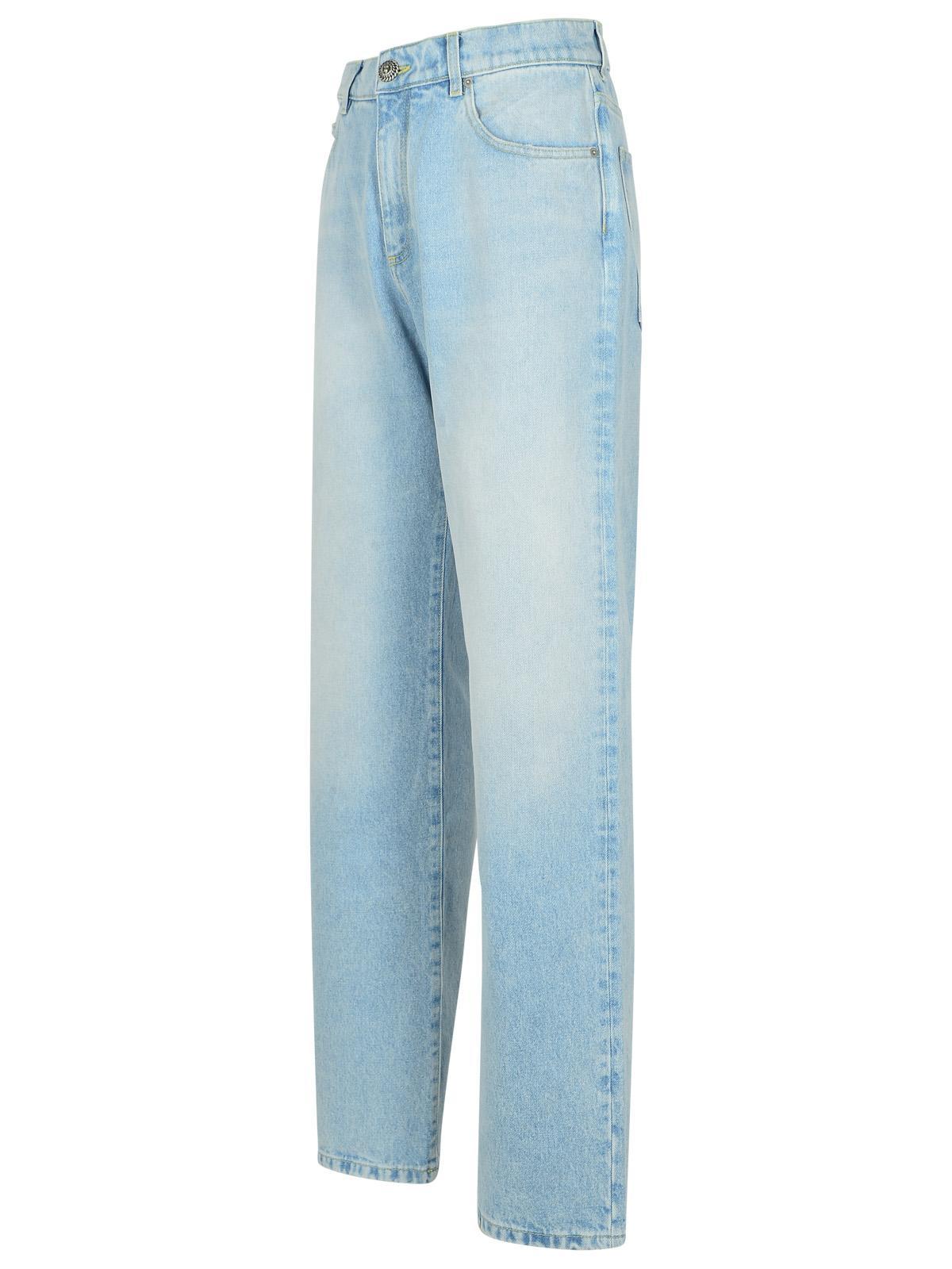 Balmain Light Blue Denim Jeans Men BALMAIN