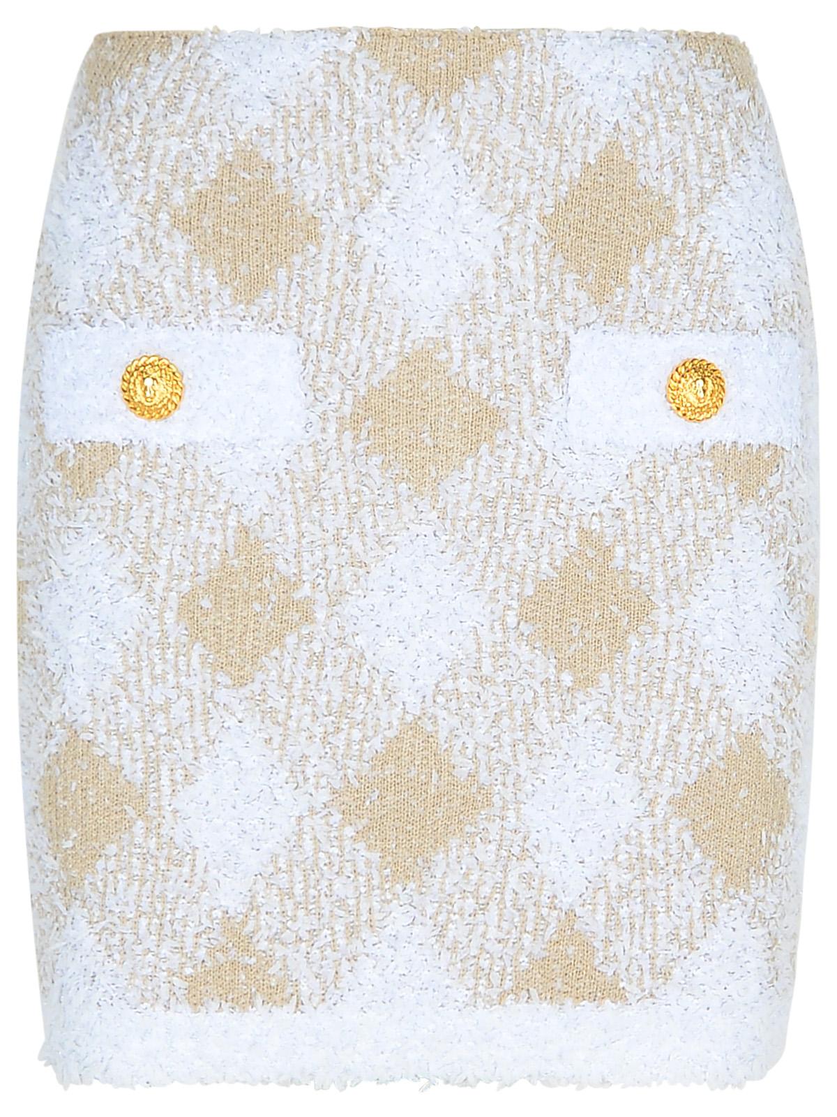 Balmain Beige Polyamide Blend Skirt Women BALMAIN