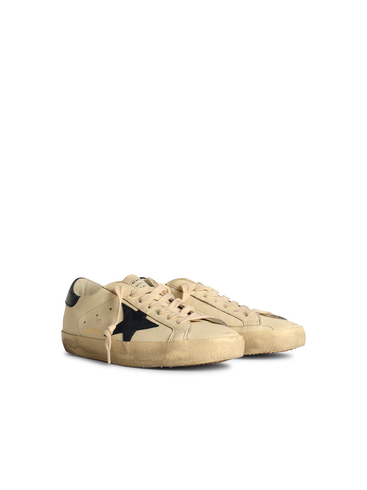 Golden Goose Super-Star Classic Sneakers In White Nappa Leather Men GOLDEN GOOSE