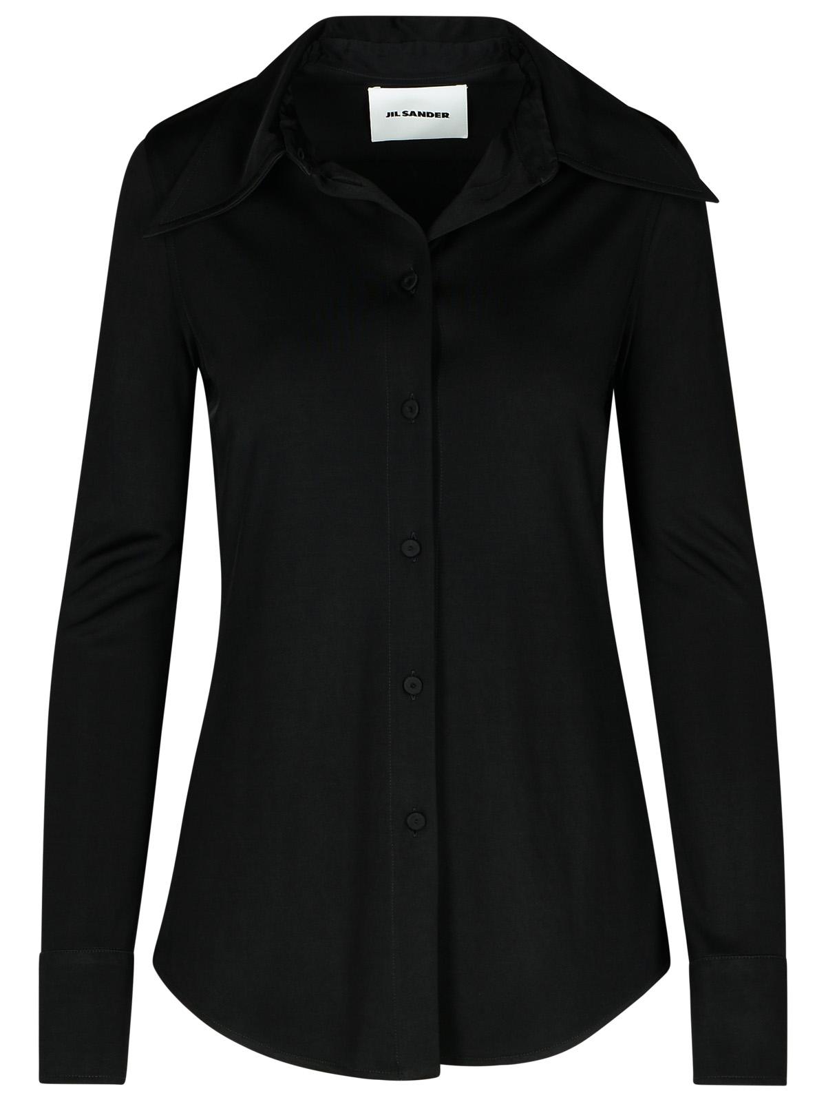Jil Sander Black Viscose Shirt Women JIL SANDER