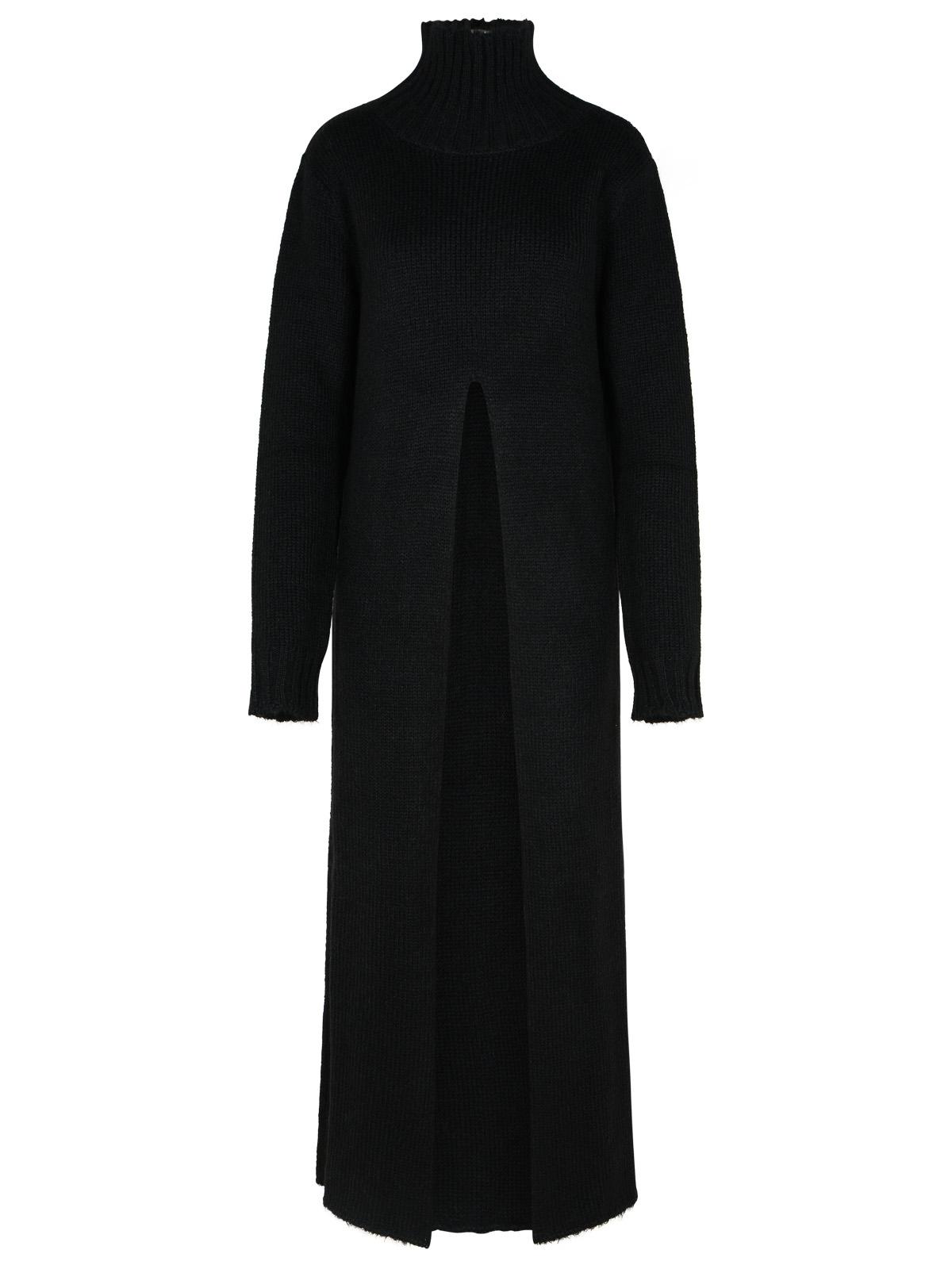Jil Sander Black Alpaca Blend Dress Women JIL SANDER