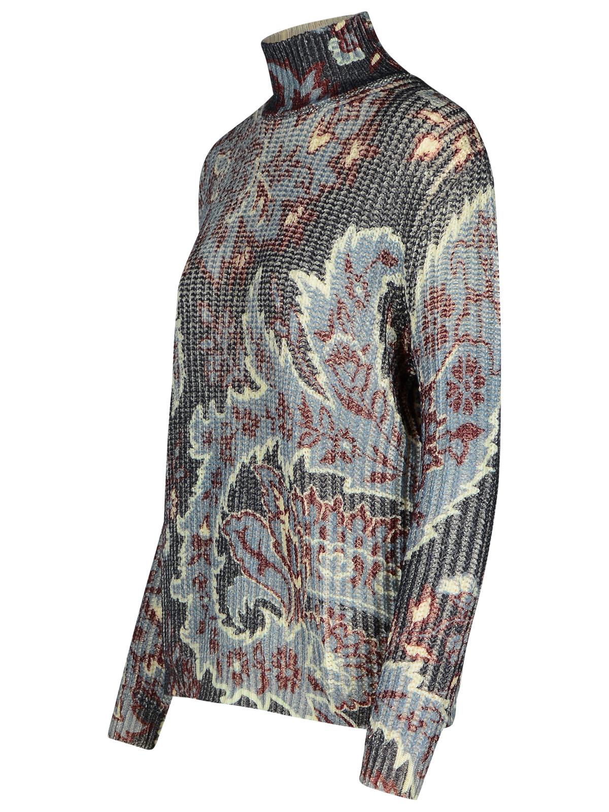 Etro Multicolor Wool Turtleneck Sweater Women ETRO