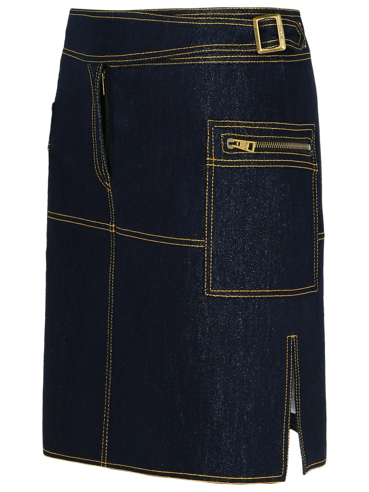 Etro Dark Blue Denim Miniskirt Women ETRO
