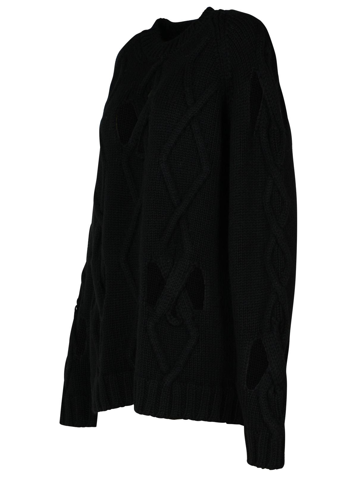 Versace Black Wool Blend Sweater Men VERSACE