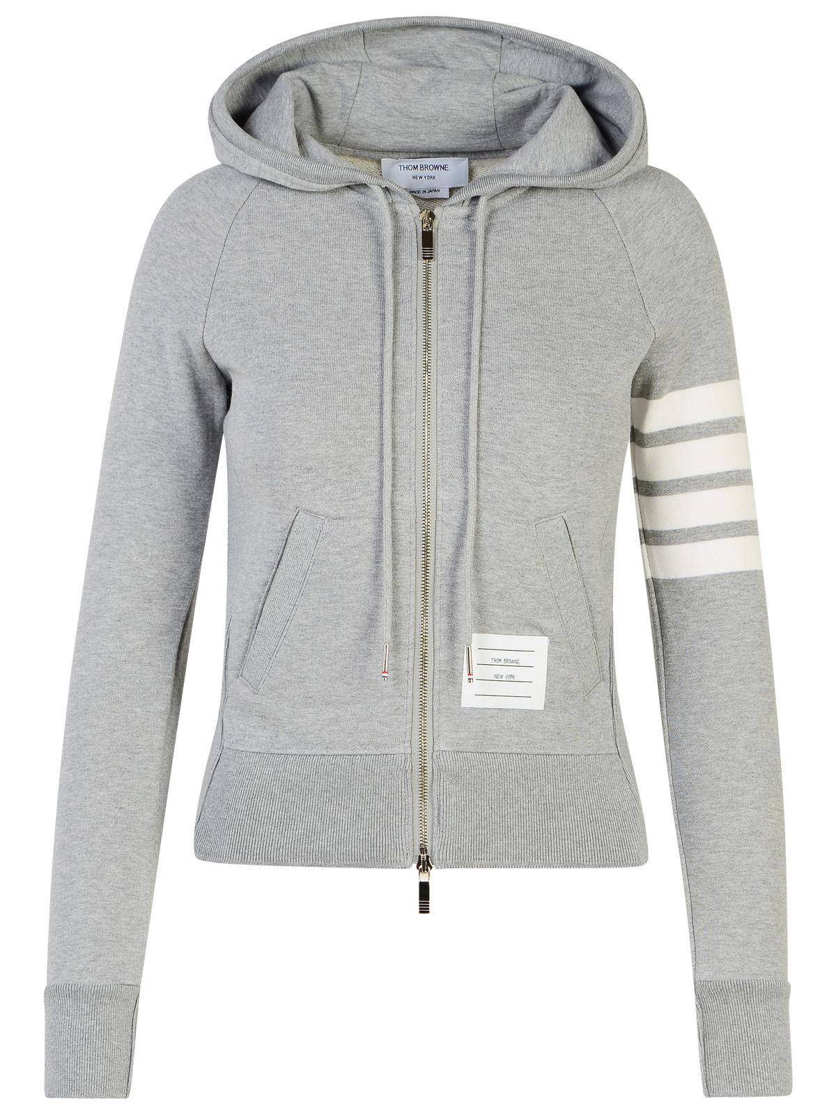 Thom Browne '4-Bar' Grey Cotton Sweater Women THOM BROWNE