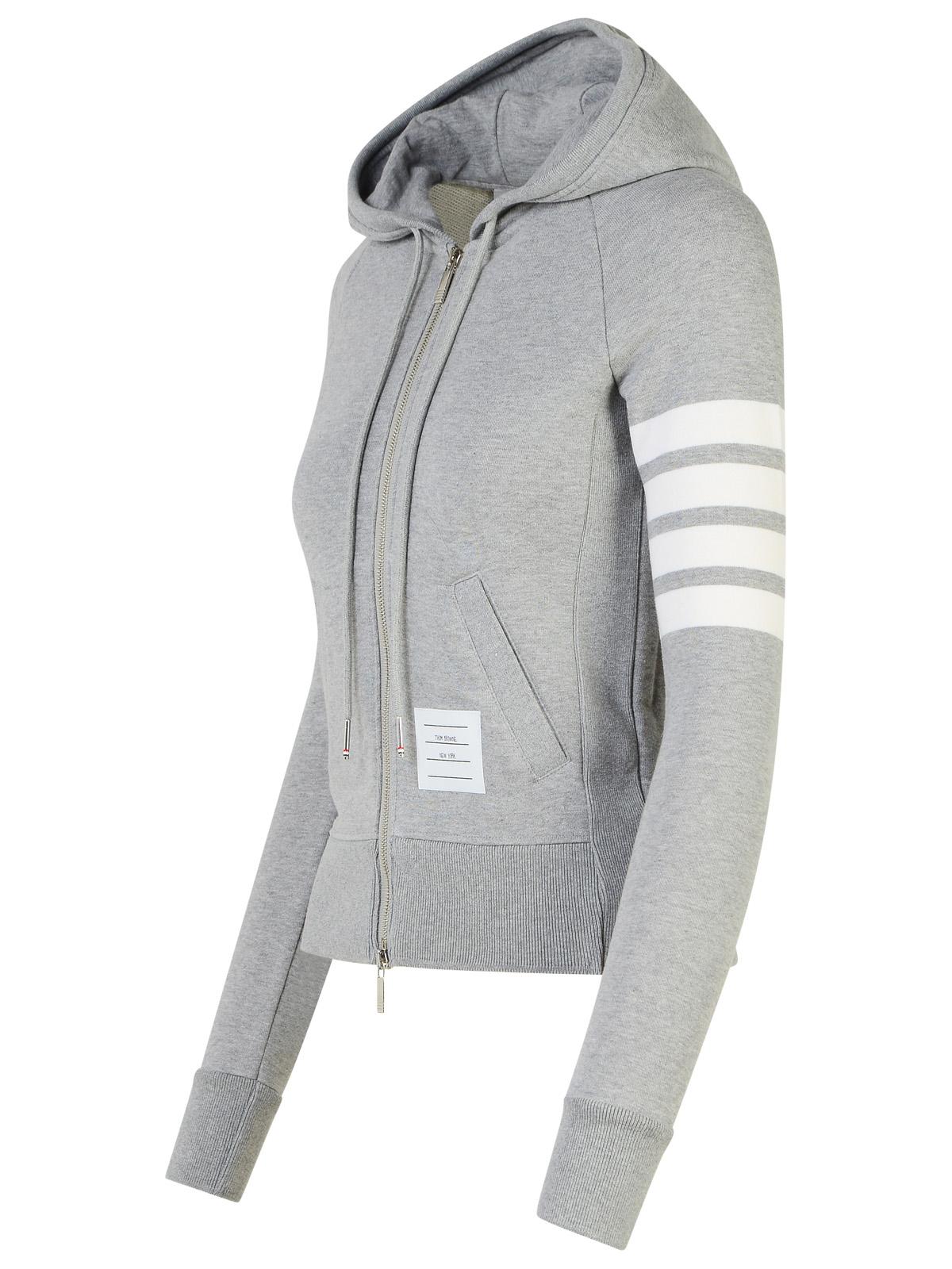 Thom Browne '4-Bar' Grey Cotton Sweater Women THOM BROWNE