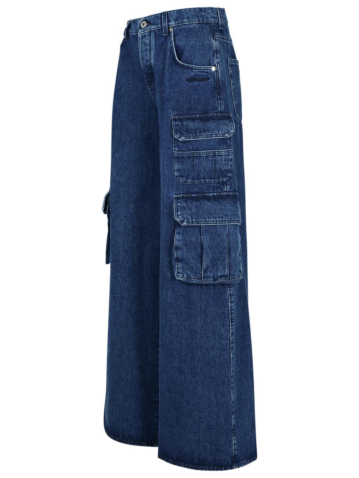 Off-White Cargo 'Baggy' Jeans In Blue Cotton Women OFF-WHITE