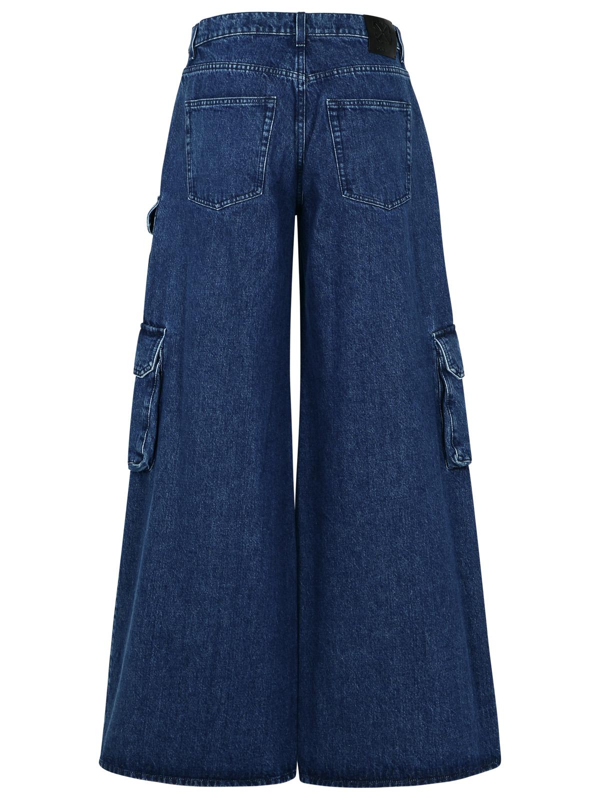 Off-White Cargo 'Baggy' Jeans In Blue Cotton Women OFF-WHITE