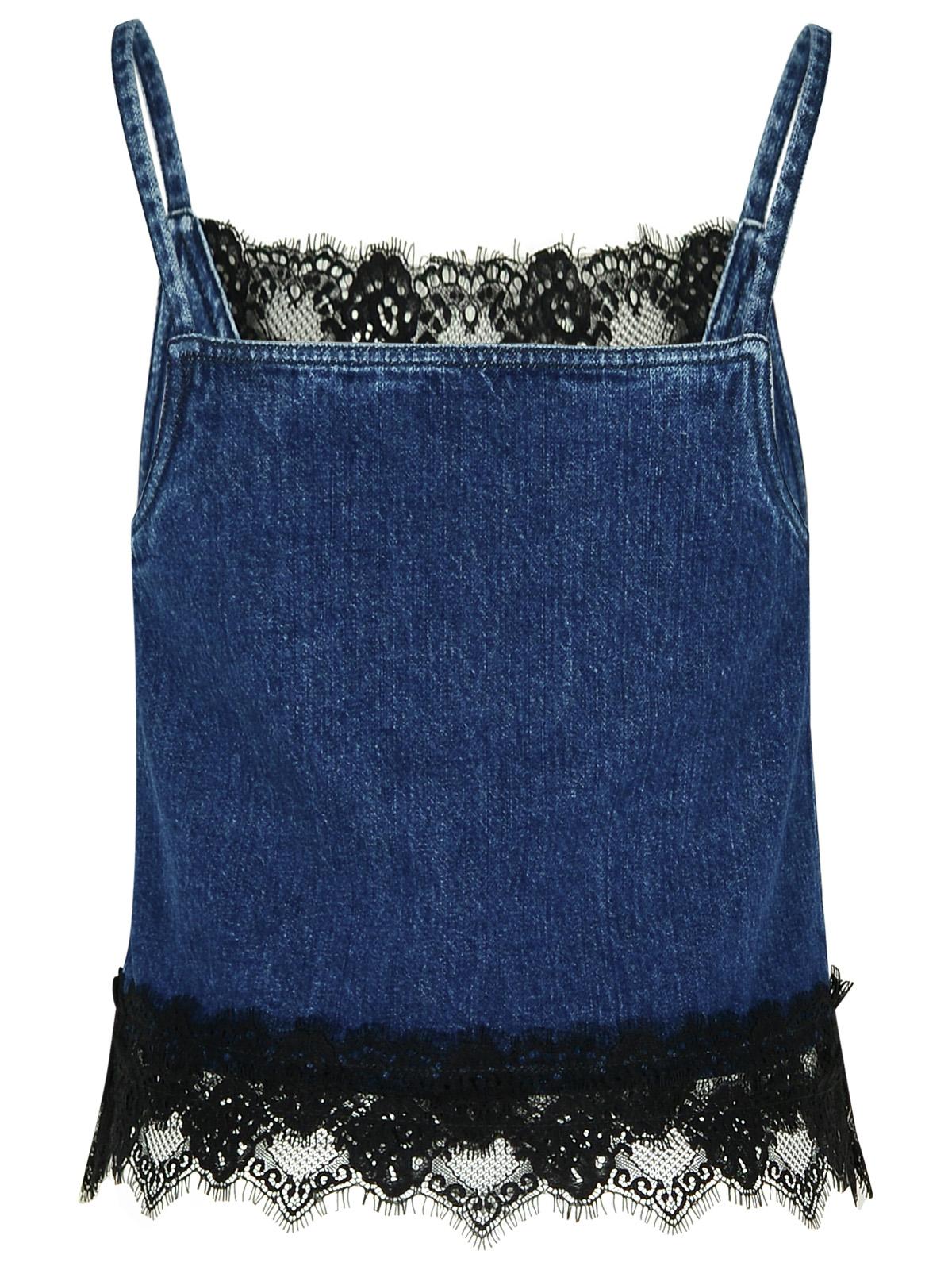 Off-White '20'S' Blue Denim Top Women OFF-WHITE