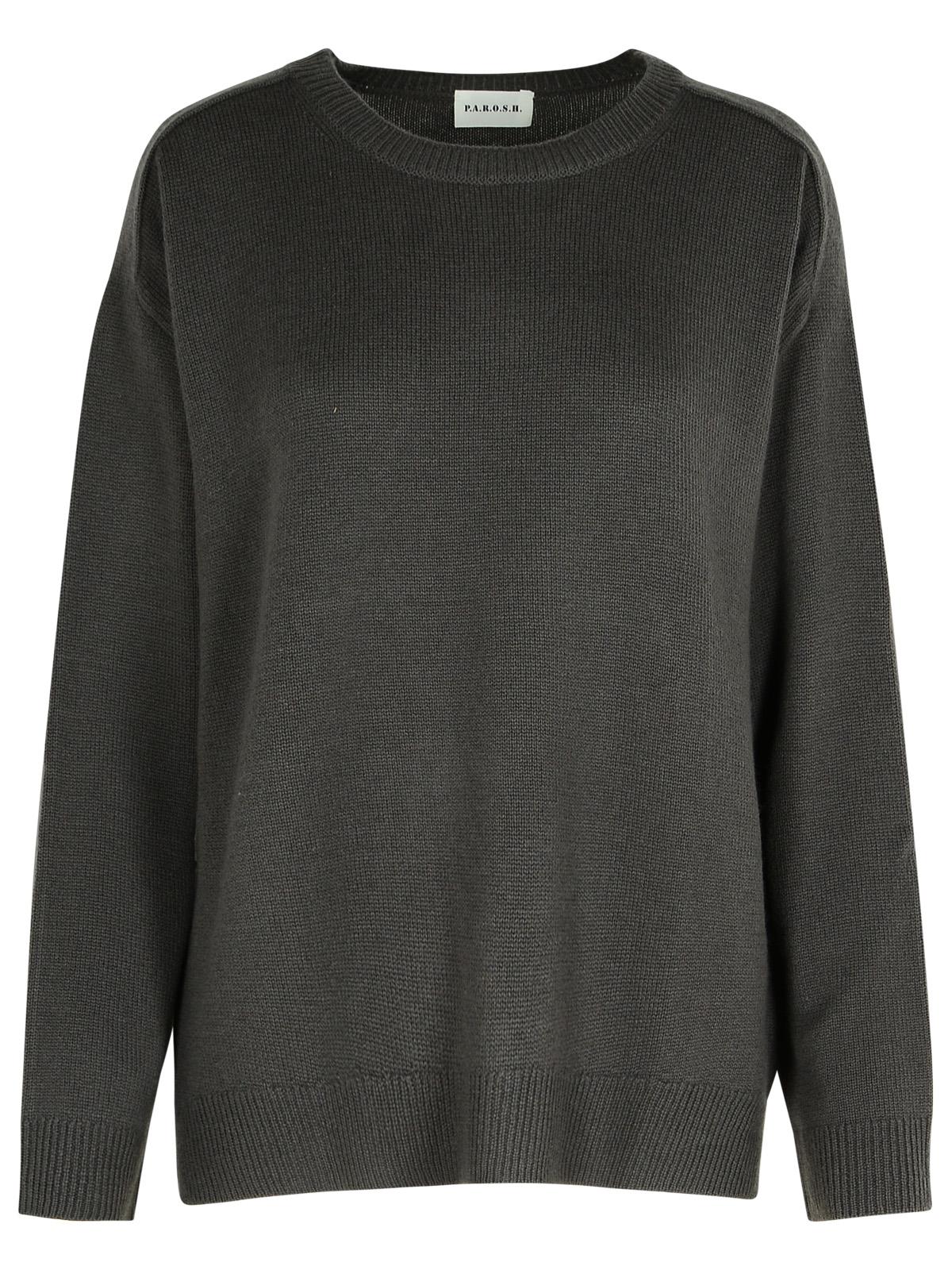 P.A.R.O.S.H. 'Loos' Turtle-Grey Wool Blend Sweater Women P.A.R.O.S.H.