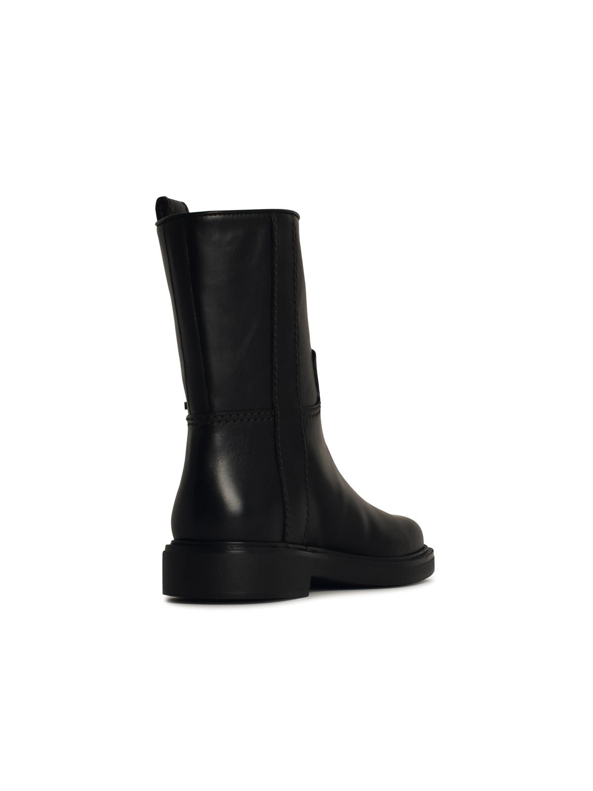 Tod's Black Leather Ankle Boots Women TOD'S