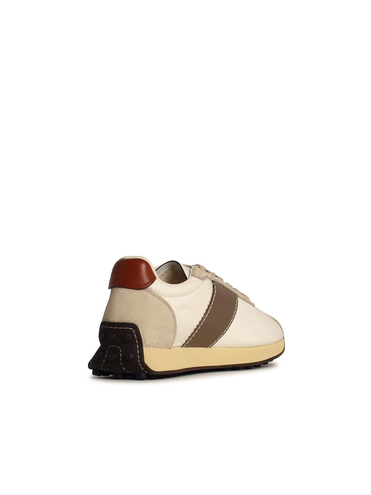 Tod's 'T Vintage' Beige Leather Blend Sneakers Women TOD'S