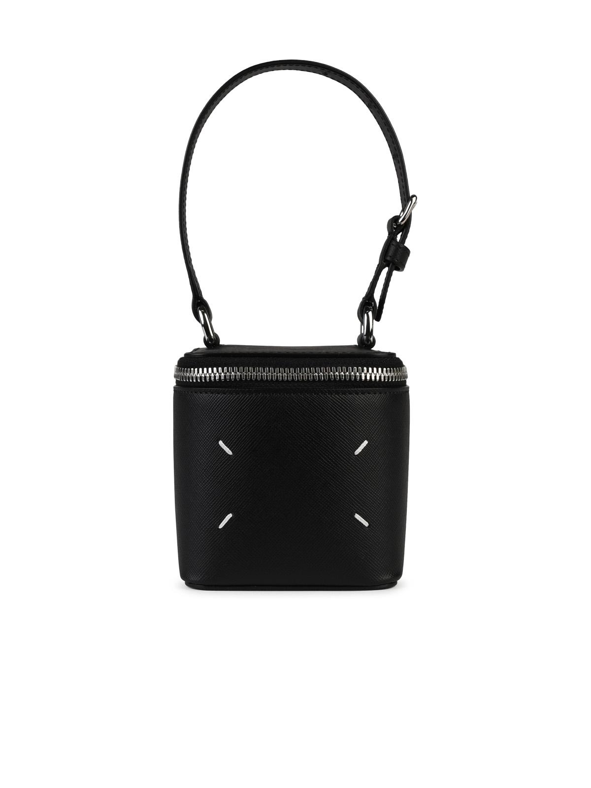 Maison Margiela 'Mircro-Cube' Black Leather Coin Purse Women MAISON MARGIELA