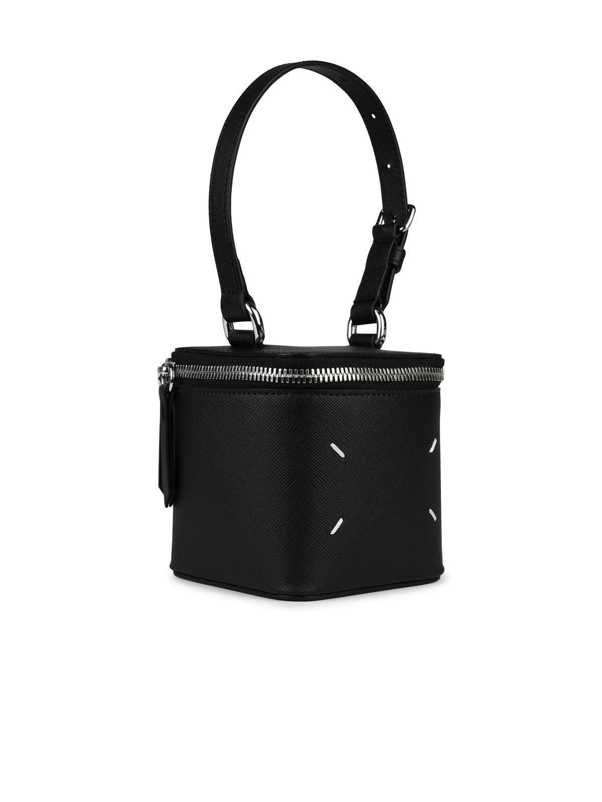 Maison Margiela 'Mircro-Cube' Black Leather Coin Purse Women MAISON MARGIELA