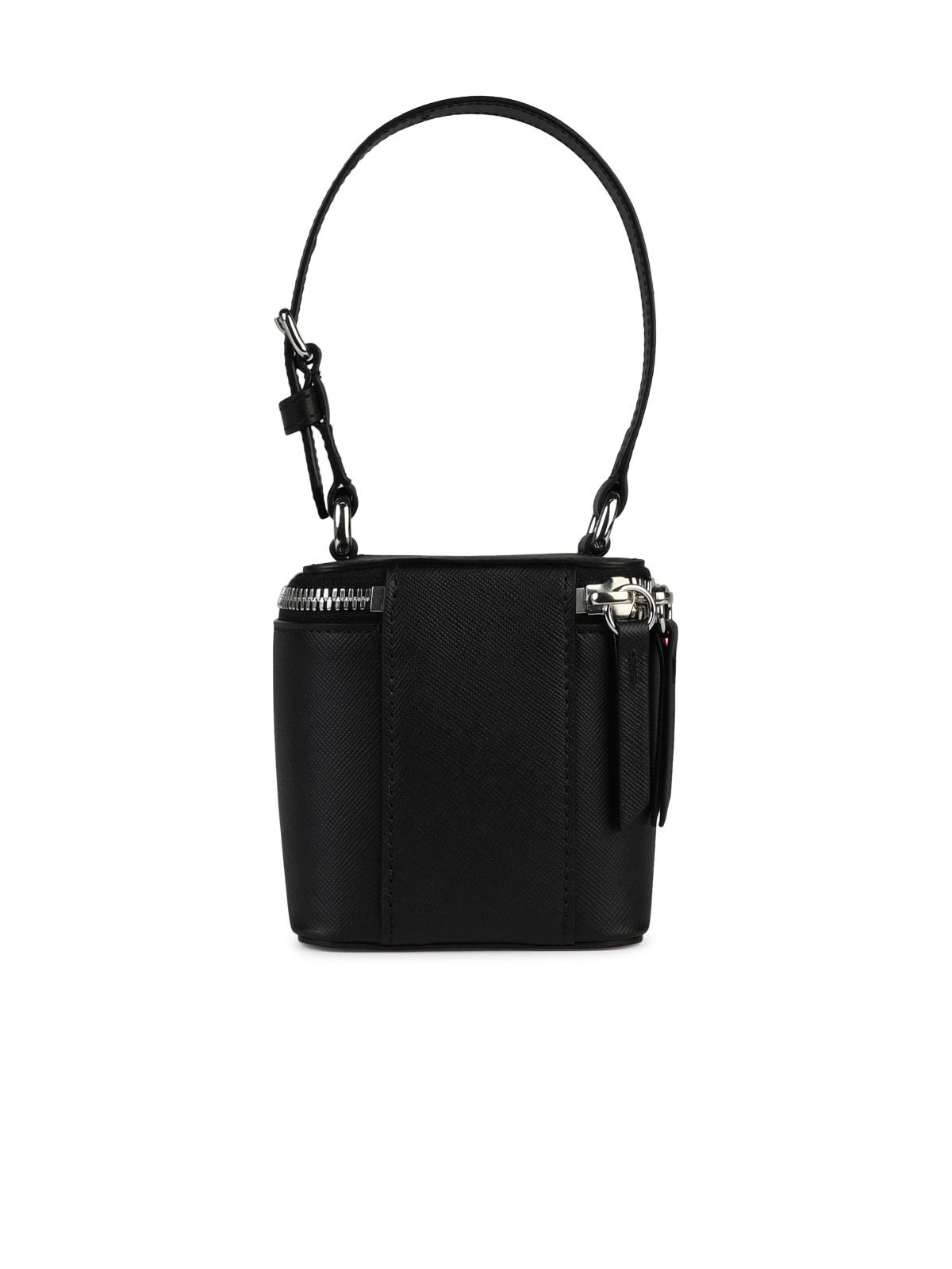 Maison Margiela 'Mircro-Cube' Black Leather Coin Purse Women MAISON MARGIELA