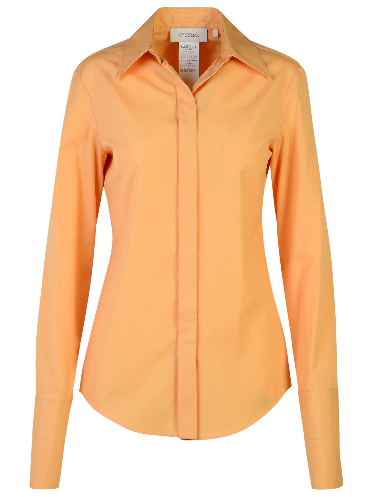 Sportmax 'Oste' Orange Cotton Shirt Women SPORTMAX