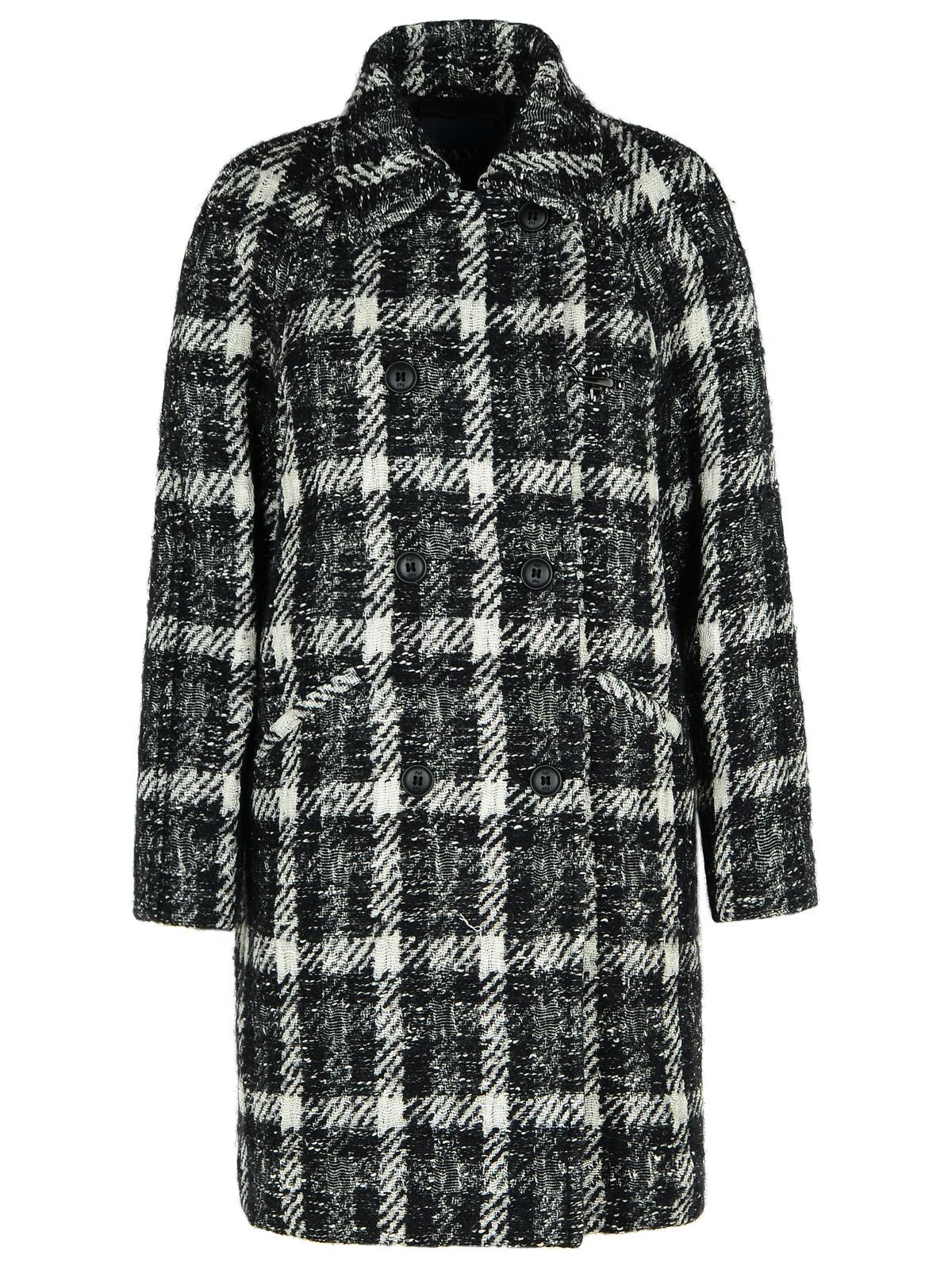 Fay Black Cotton Blend Coat Women FAY