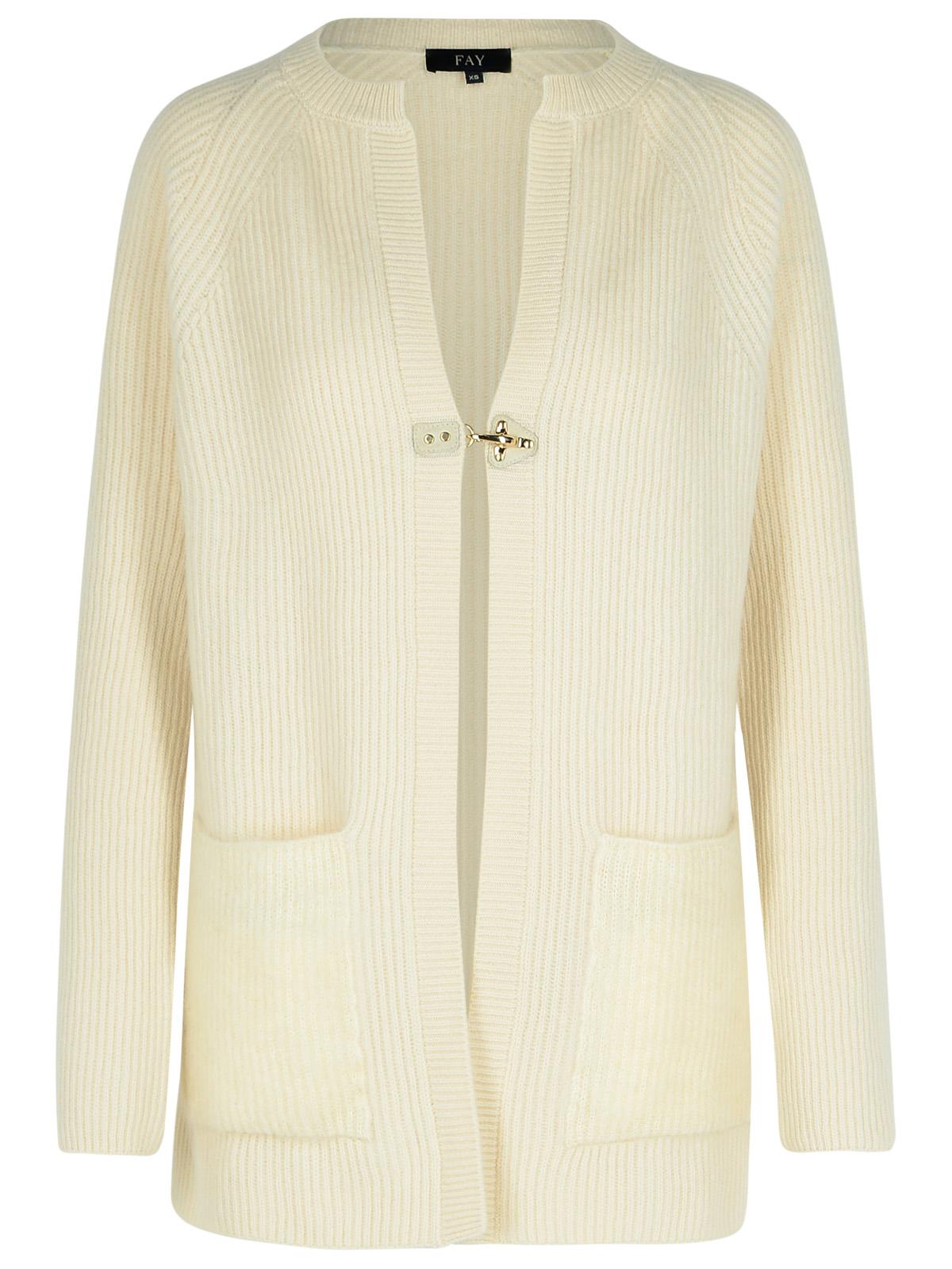 Fay Cream Wool Blend Cardigan Women FAY