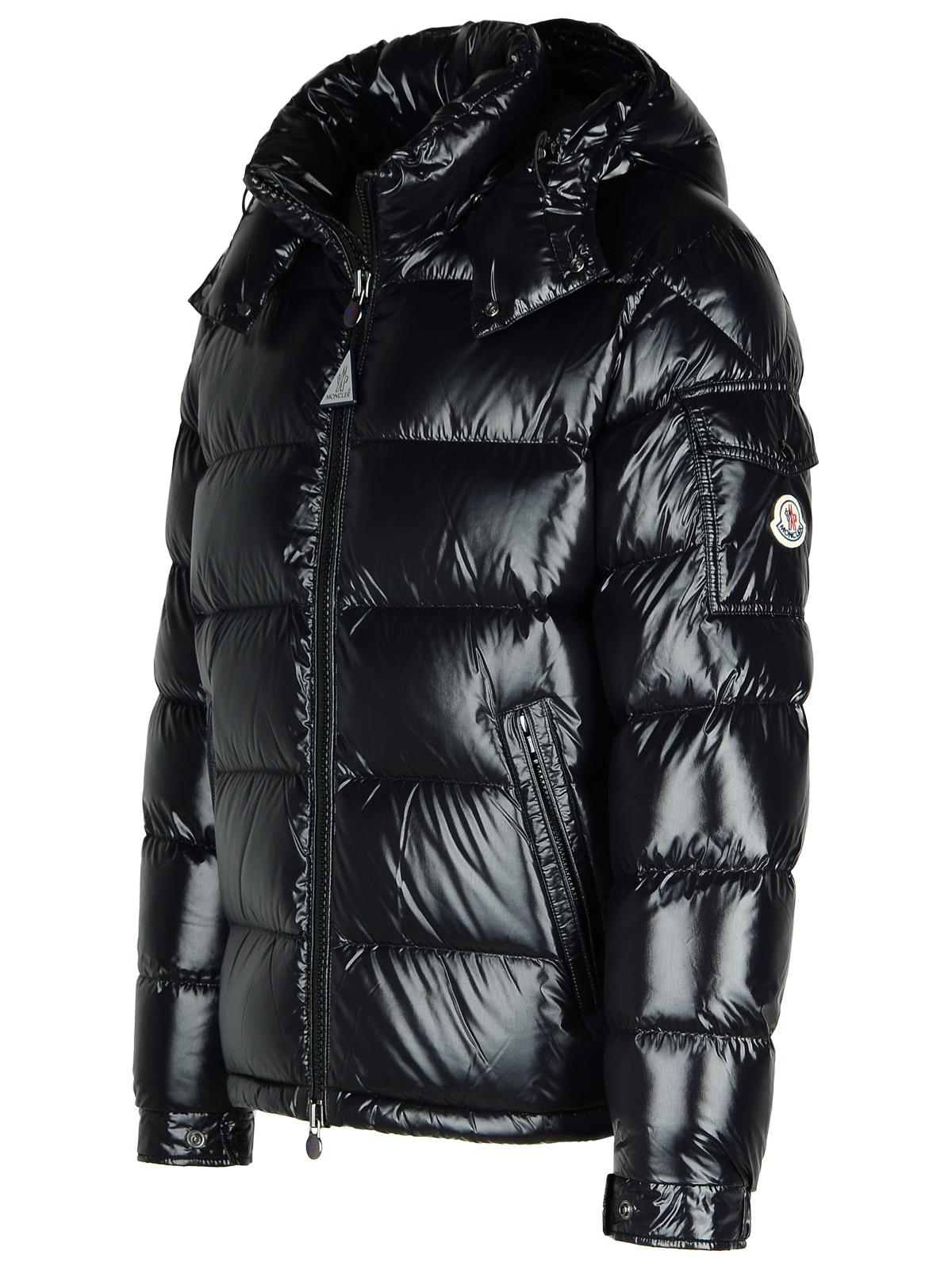 Moncler 'Maya' Black Shiny Nylon Down Jacket Men MONCLER