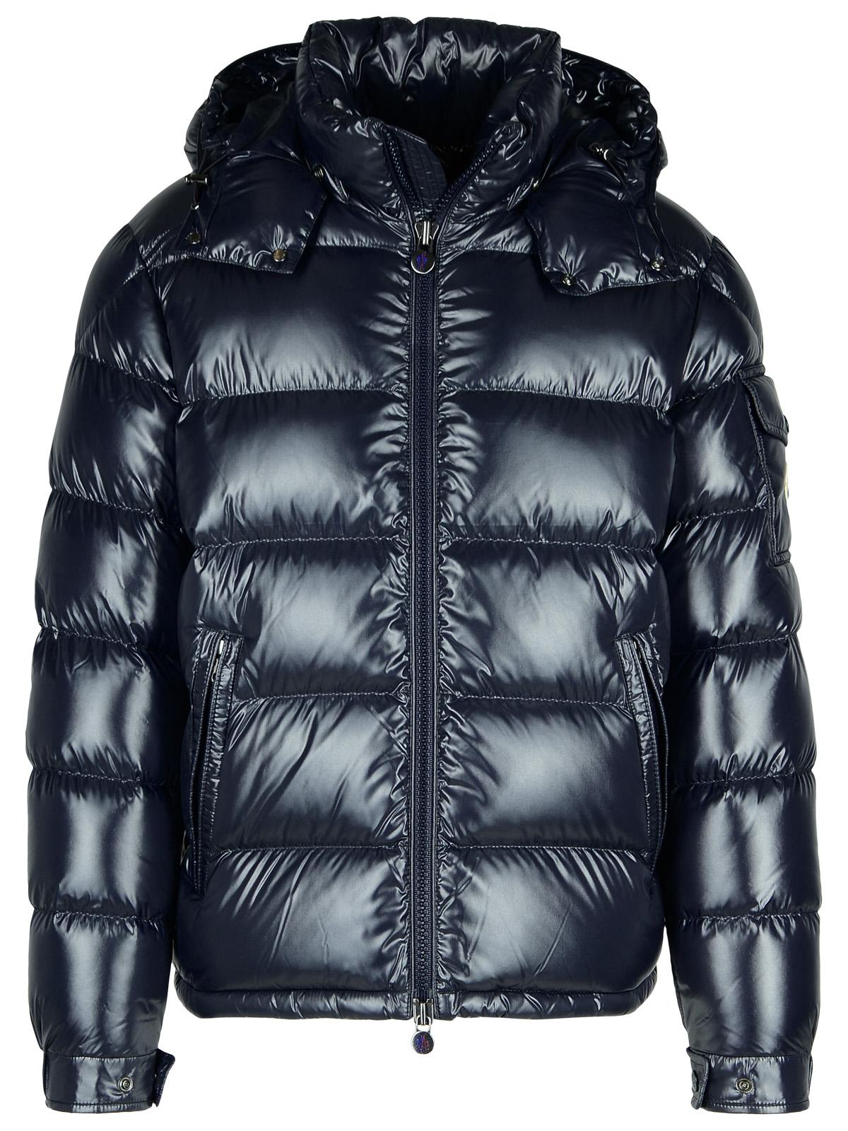 Moncler 'Maya' Blue Shiny Nylon Down Jacket Men MONCLER