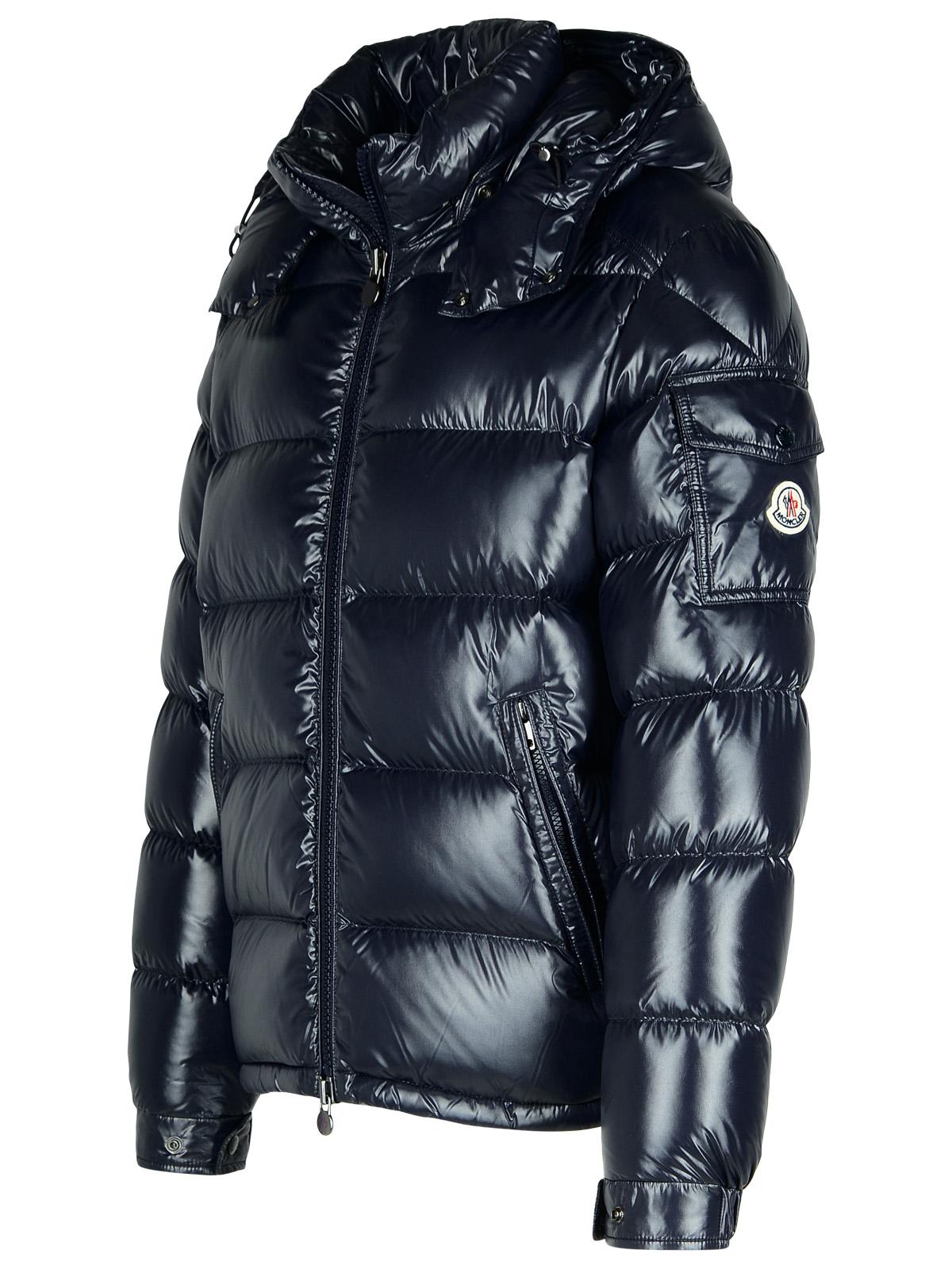 Moncler 'Maya' Blue Shiny Nylon Down Jacket Men MONCLER