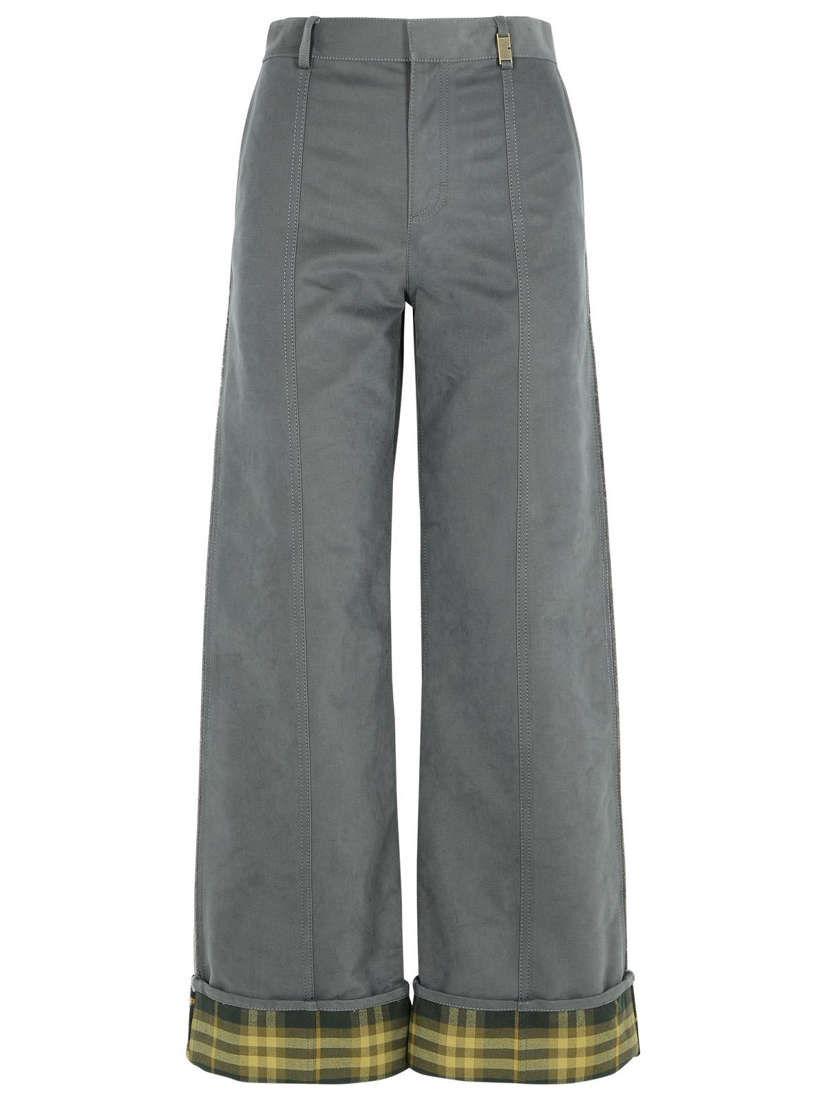 Burberry Grey Nylon Blend Trousers Women BURBERRY
