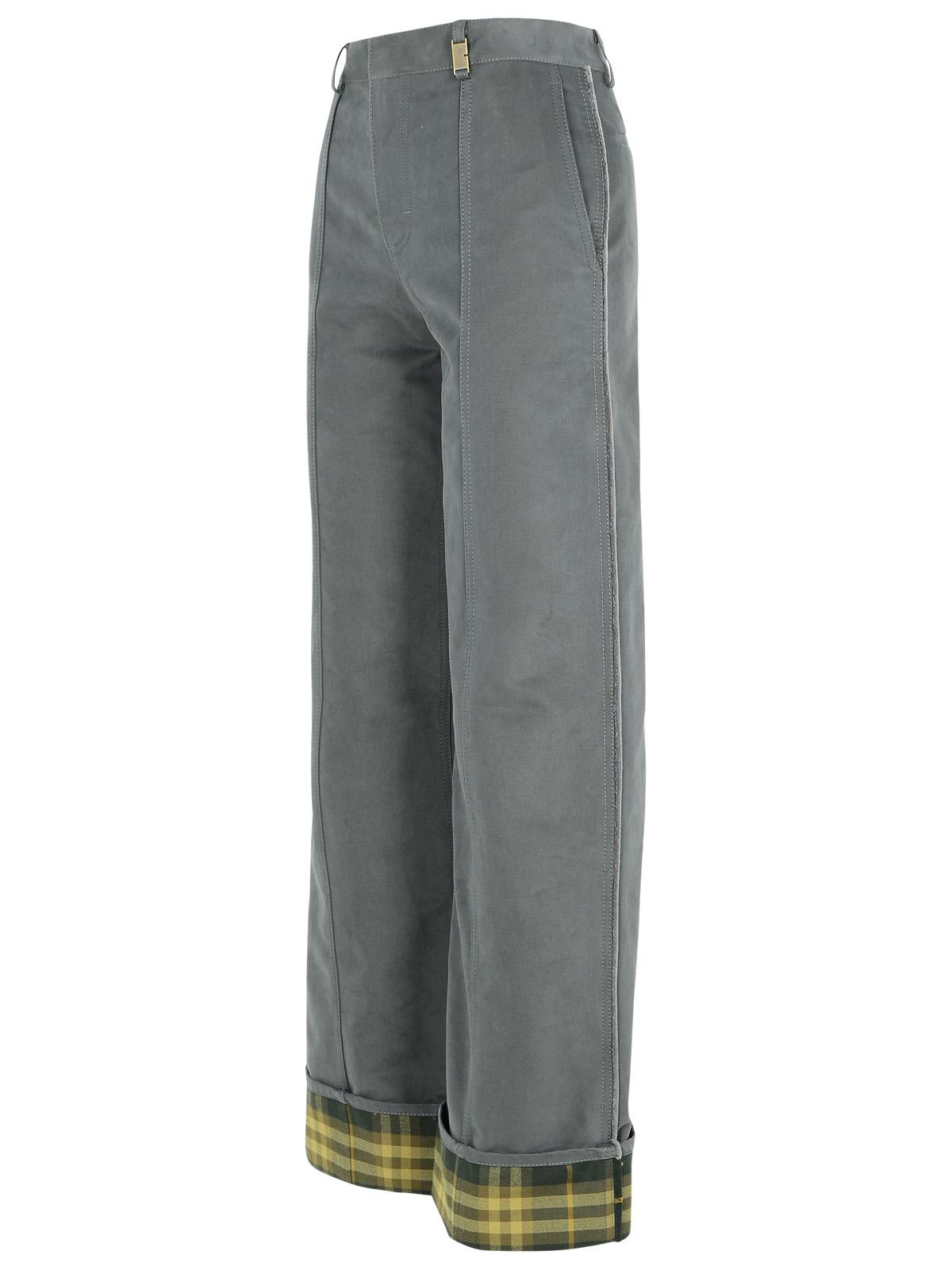Burberry Grey Nylon Blend Trousers Women BURBERRY