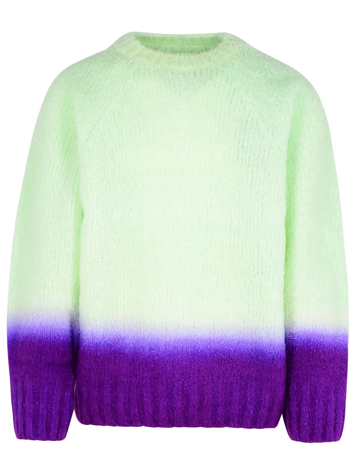 Sacai 'Gradation' Green Alpaca Blend Sweater Men SACAI