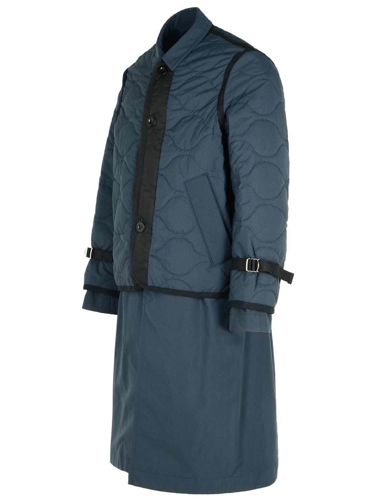 Sacai 'Quilted' Navy Polyester Parka Men SACAI