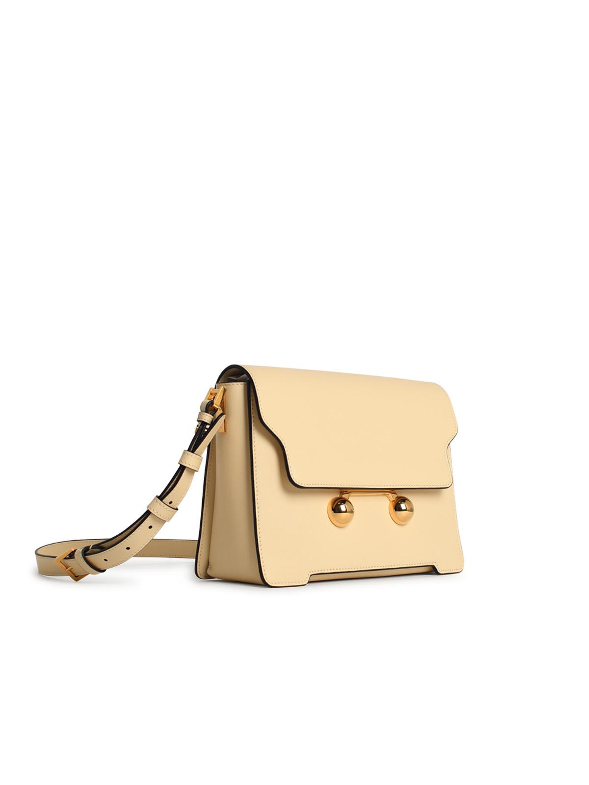 Marni 'New Trunk' Ivory Leather Crossbody Bag Women MARNI